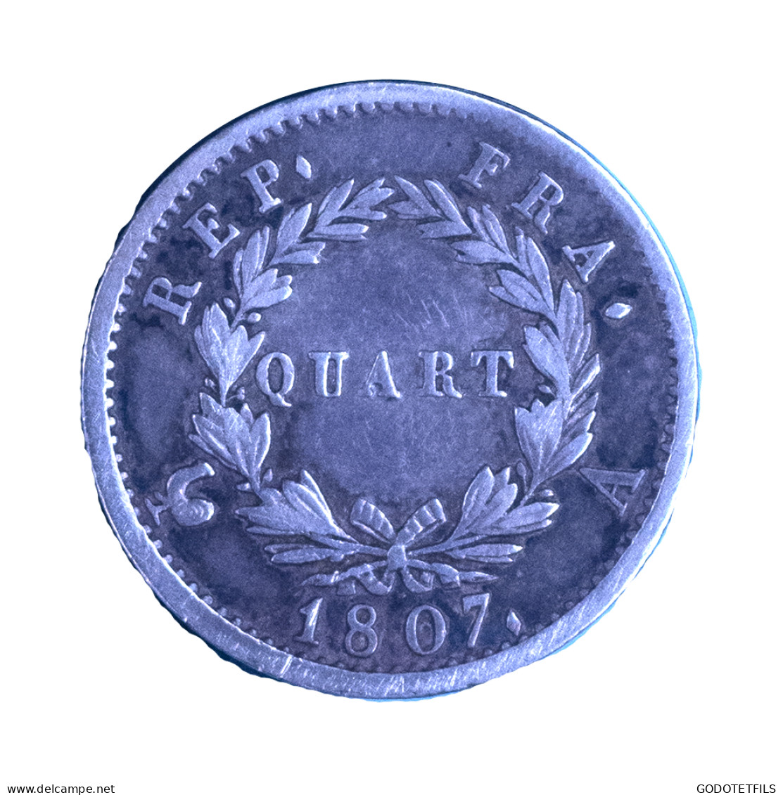 Premier-Empire-Napoléon 1er Quart De Franc 1807 Paris - 1/4 Franc