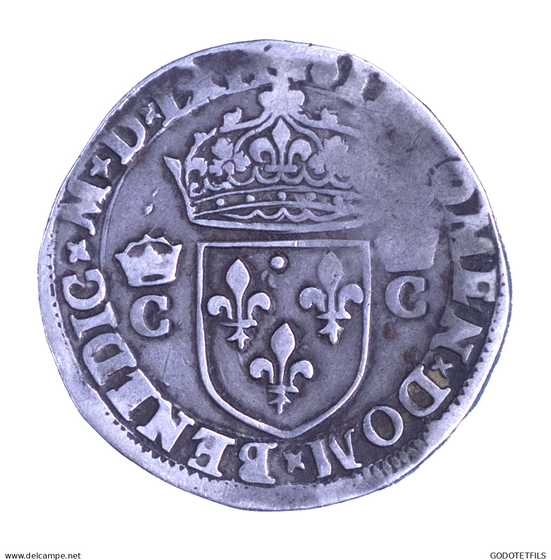 Charles IX-Teston 1562 Montpellier - 1560-1574 Carlo IX