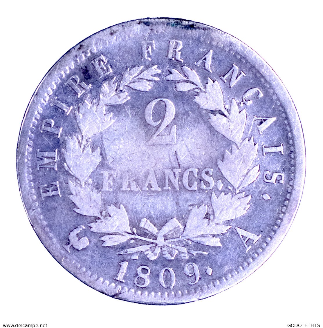 Premier-Empire-Napoléon 1er 2 Francs 1809 Paris - 2 Francs