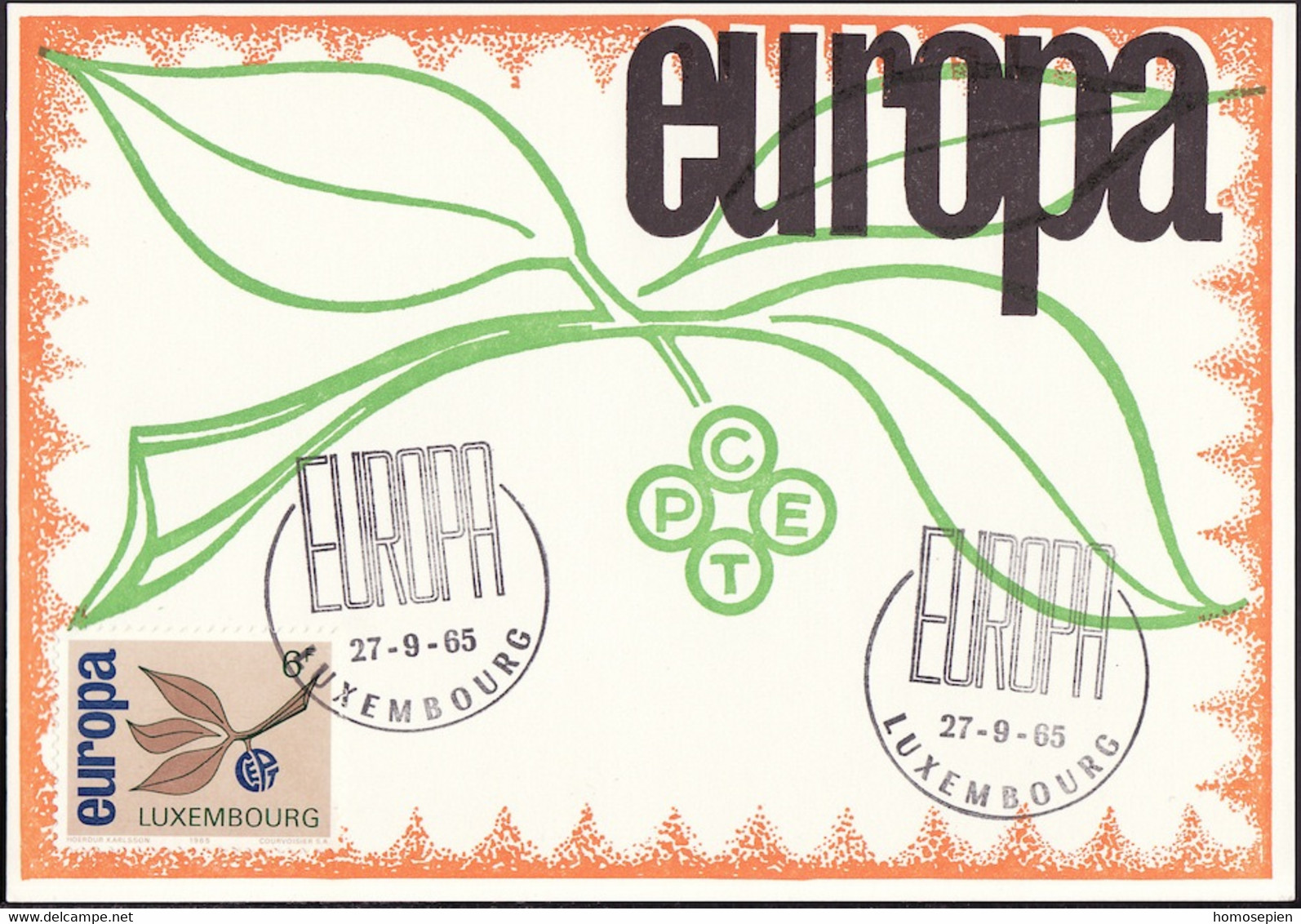 Luxembourg - Luxemburg CM 1965 Y&T N°671 - Michel N°MK716 - 6f EUROPA - Maximumkaarten