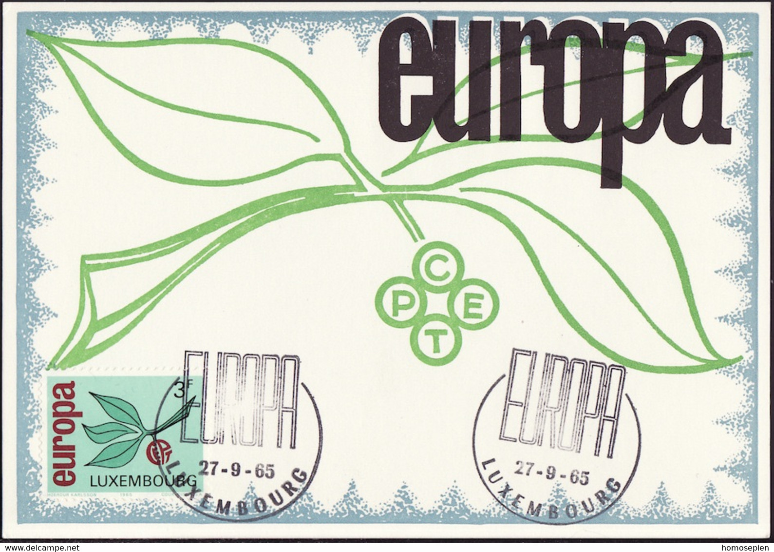 Luxembourg - Luxemburg CM 1965 Y&T N°670 - Michel N°MK715 - 3f EUROPA - Maximum Cards