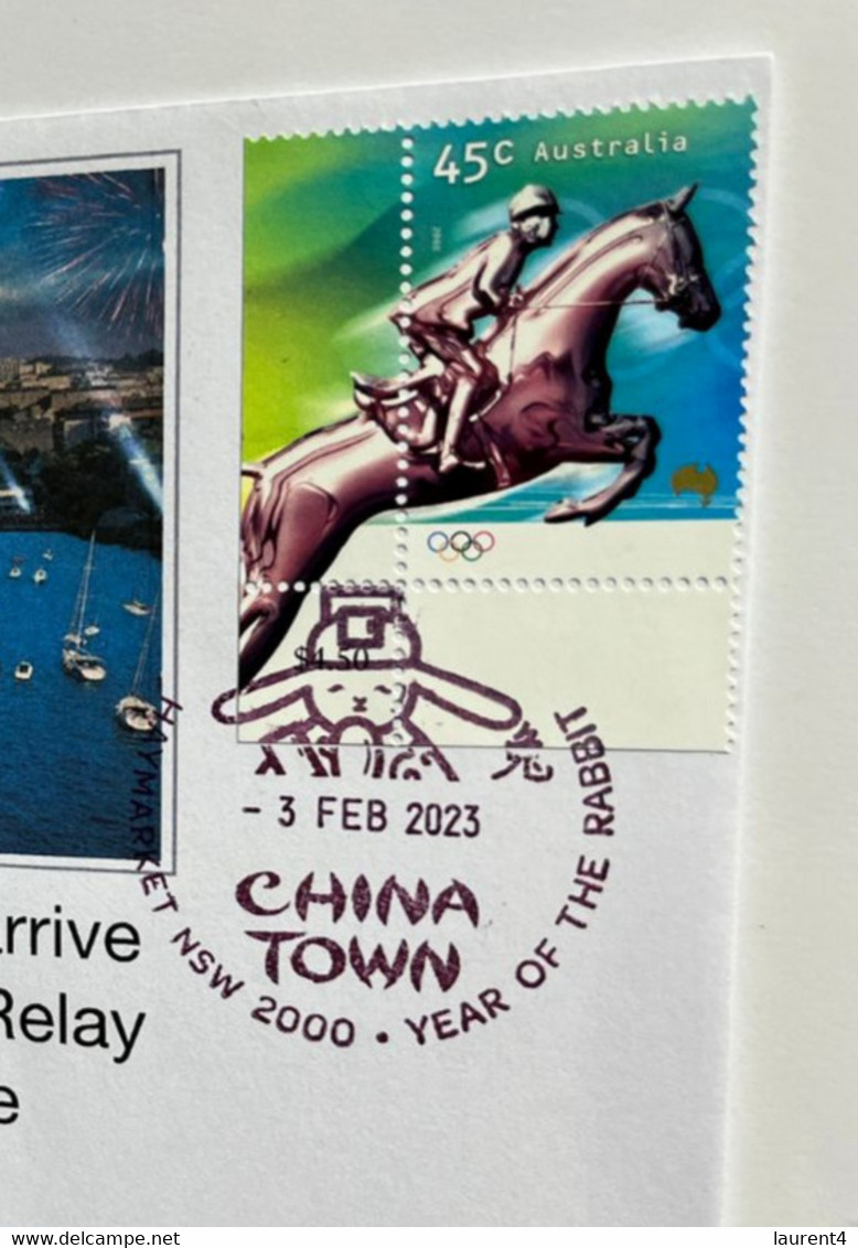 (2 Oø 50 A) 2024 Olympic Flame With Depart From Marseille (arriving On The Bélem Sail Ship) (Equestrian Stamp) 3-2-2023 - Eté 2024 : Paris