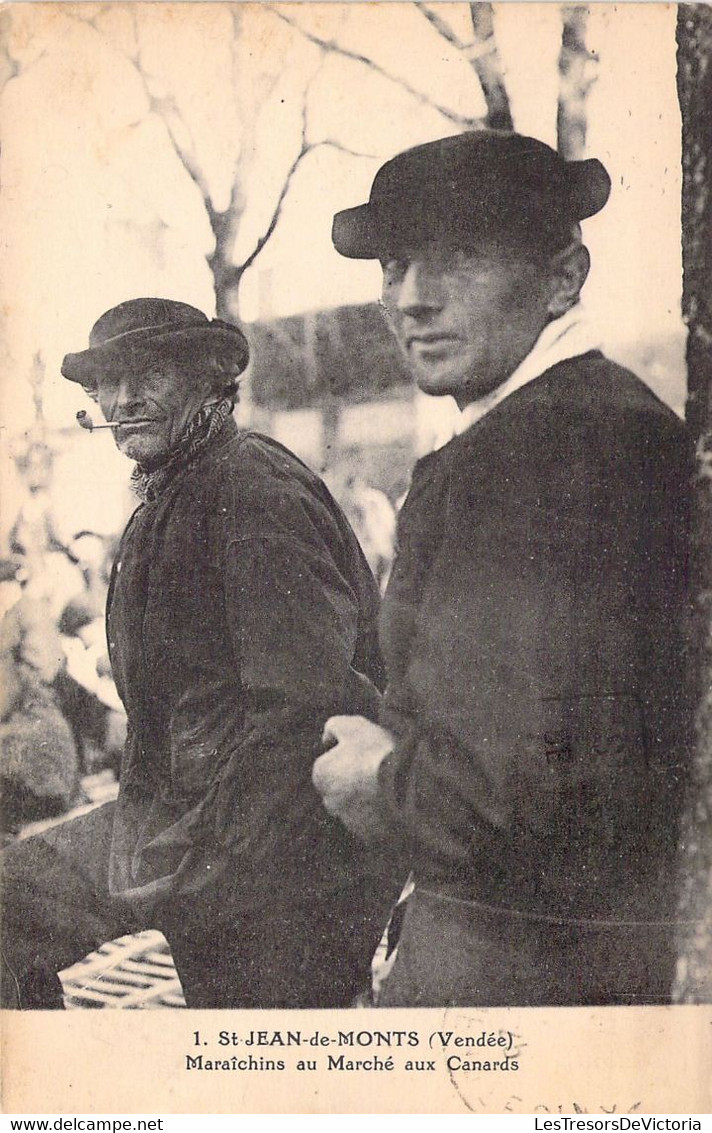 MARCHES - SAINT JEAN DE MONTS - Maraîchins Au Marché Aux Canards - Carte Postale Ancienne - Marktplaatsen