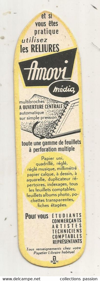 Marque Pages, LIMPIDOL ,colle, AMOVI, Reliures, 2 Scans, Frais Fr 1.55 E - Marque-Pages