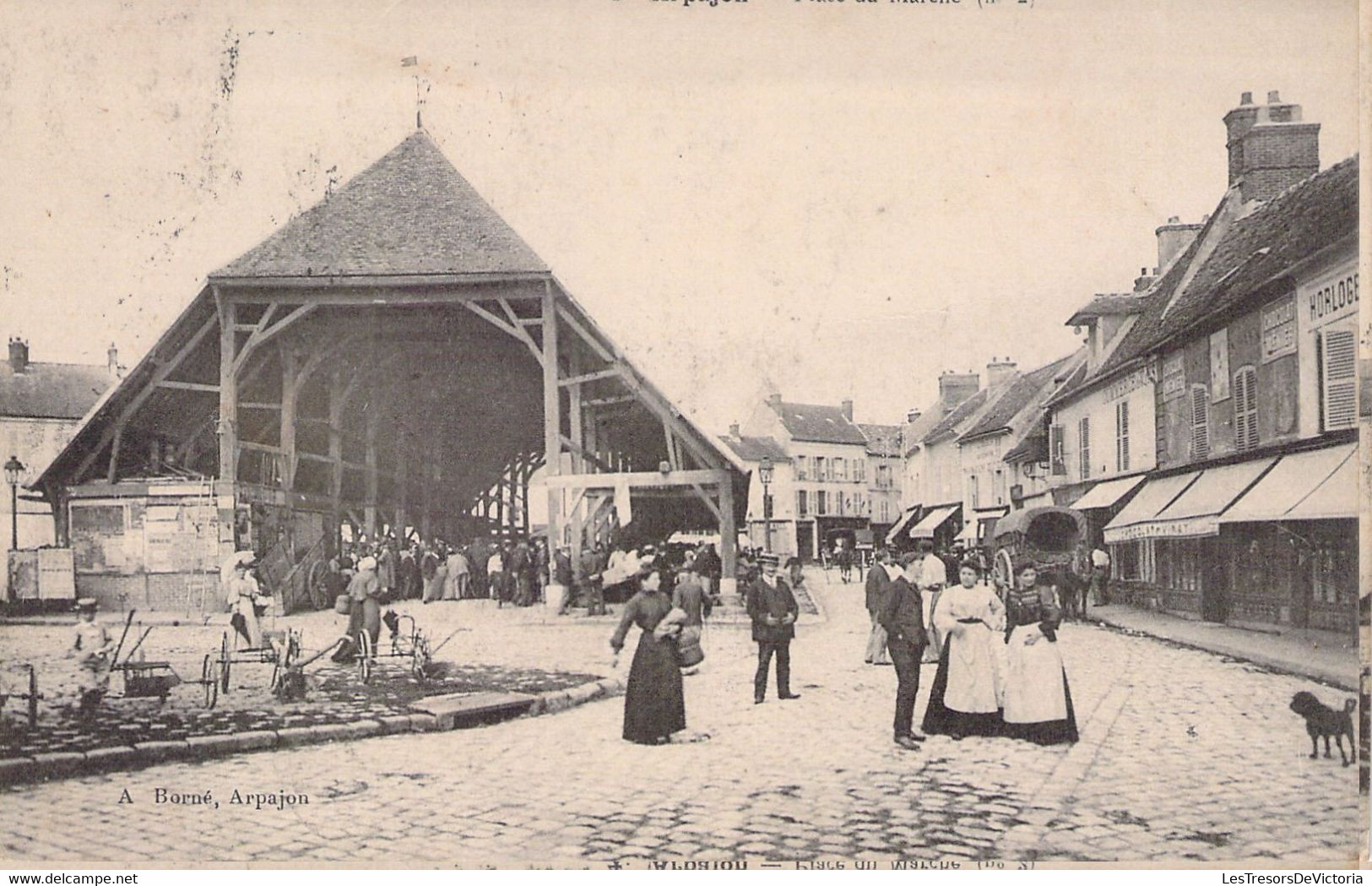 MARCHES - ARPAJON - Place Du Marché - Carte Postale Ancienne - Märkte