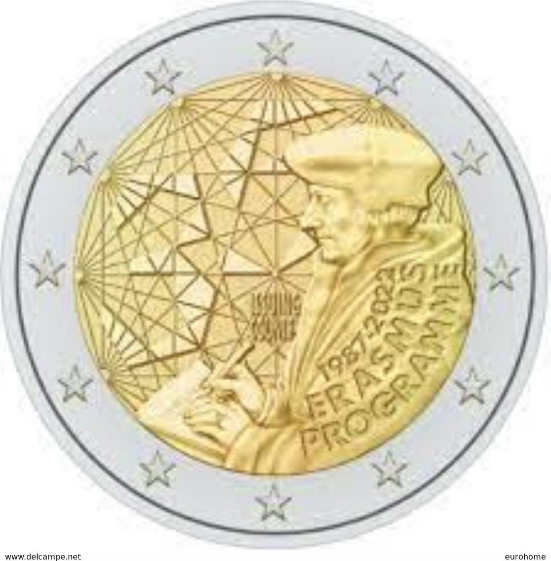 Cyprus 2022    2 Euro Comm.  "ERASMUS"    UNC Uit De Rol  UNC Du Rouleaux  !! - Cipro