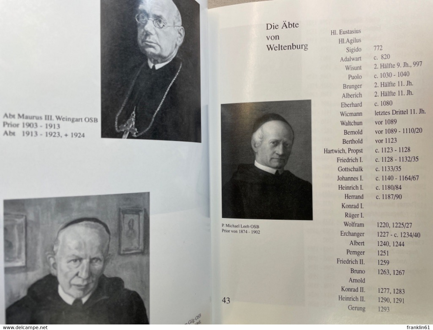 Abtei Weltenburg : 150 Jahre Wiedererrichtung ; 550 Jahre Wallfahrt Zur Frauenbergkapelle ; Festschrift Zum Ju - 4. Neuzeit (1789-1914)