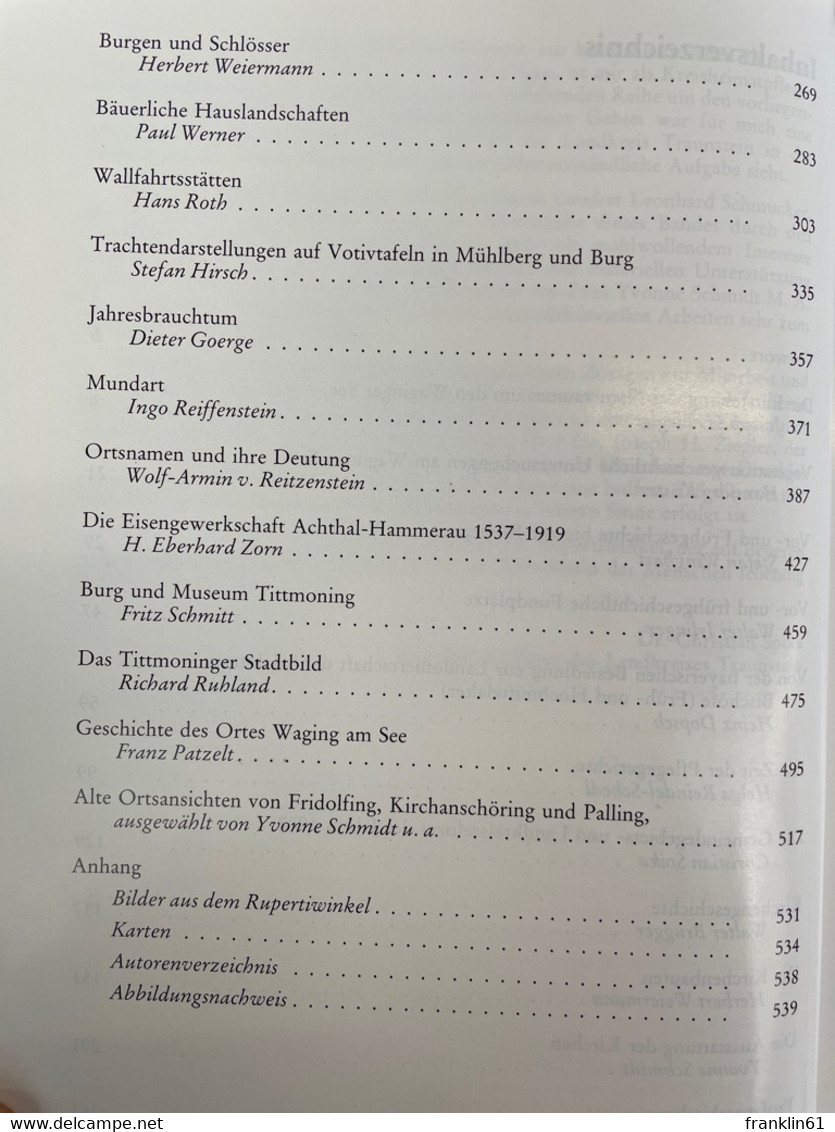 Landkreis Traunstein: Heimatbuch des Landkreises Traunstein; Band 5., Der nördliche Rupertiwinkel : Erbe des L