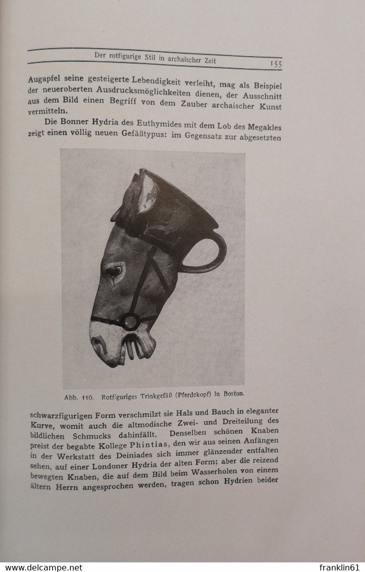 Griechische Vasenmalerei. Mit 163 Abbildungen. - Arqueología