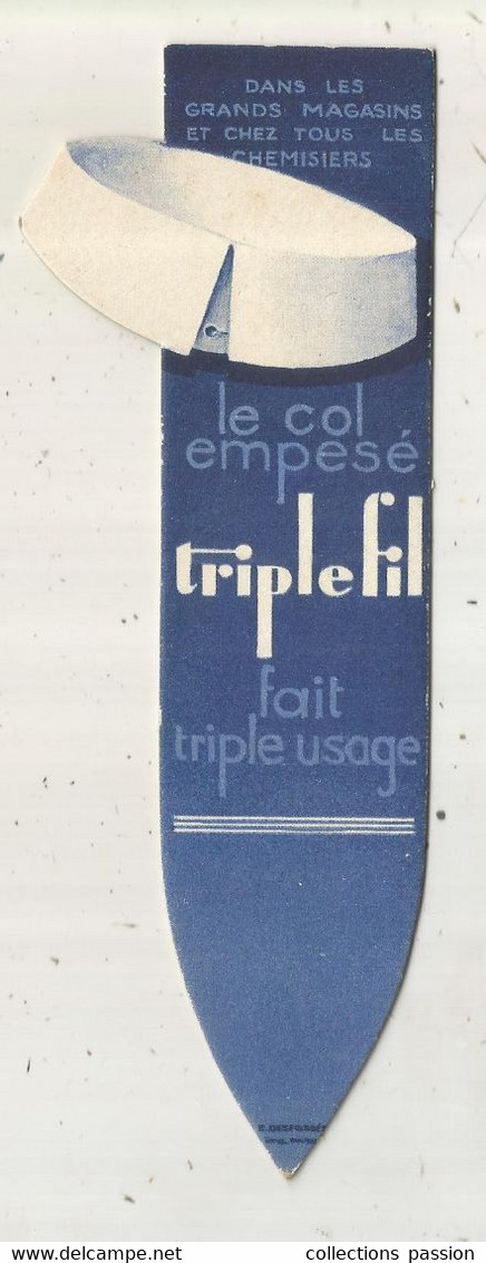 Marque Pages,TRIPLEFIL , Le Col Empesé, 2 Scans, Frais Fr 1.65 E - Bookmarks