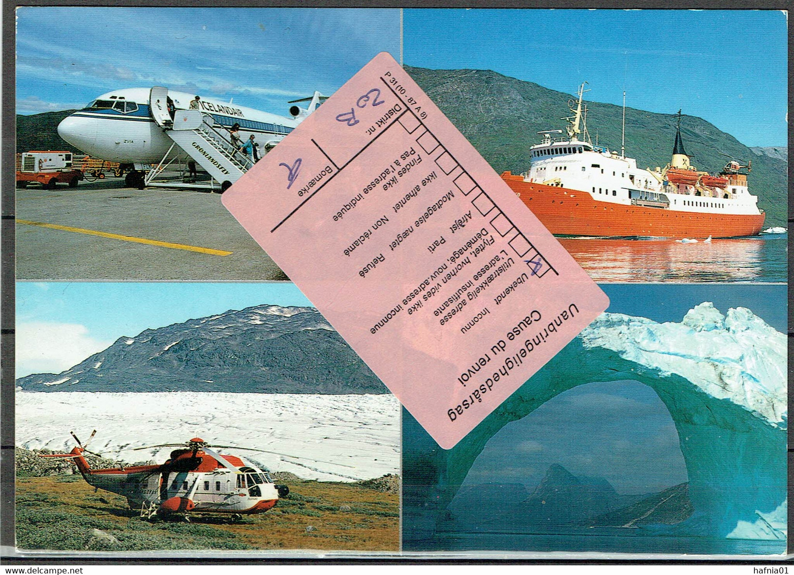 Greenland 1990. Post Card Sent To  Denmark.. - Grönland