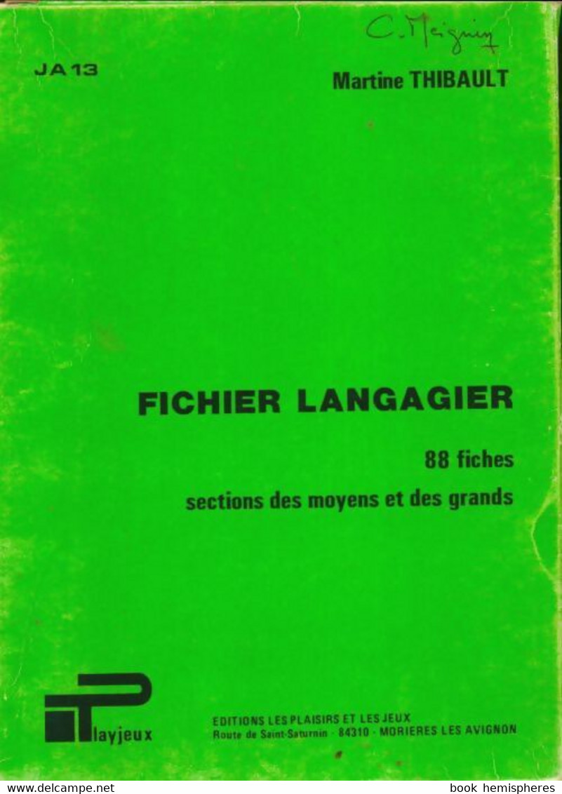 Fichier Langagier JA13 De Martine Thibault (0) - 0-6 Jaar