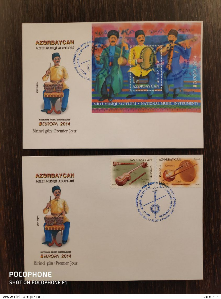 2014 FDC Azerbaijan Musical Instruments - Azerbaïjan