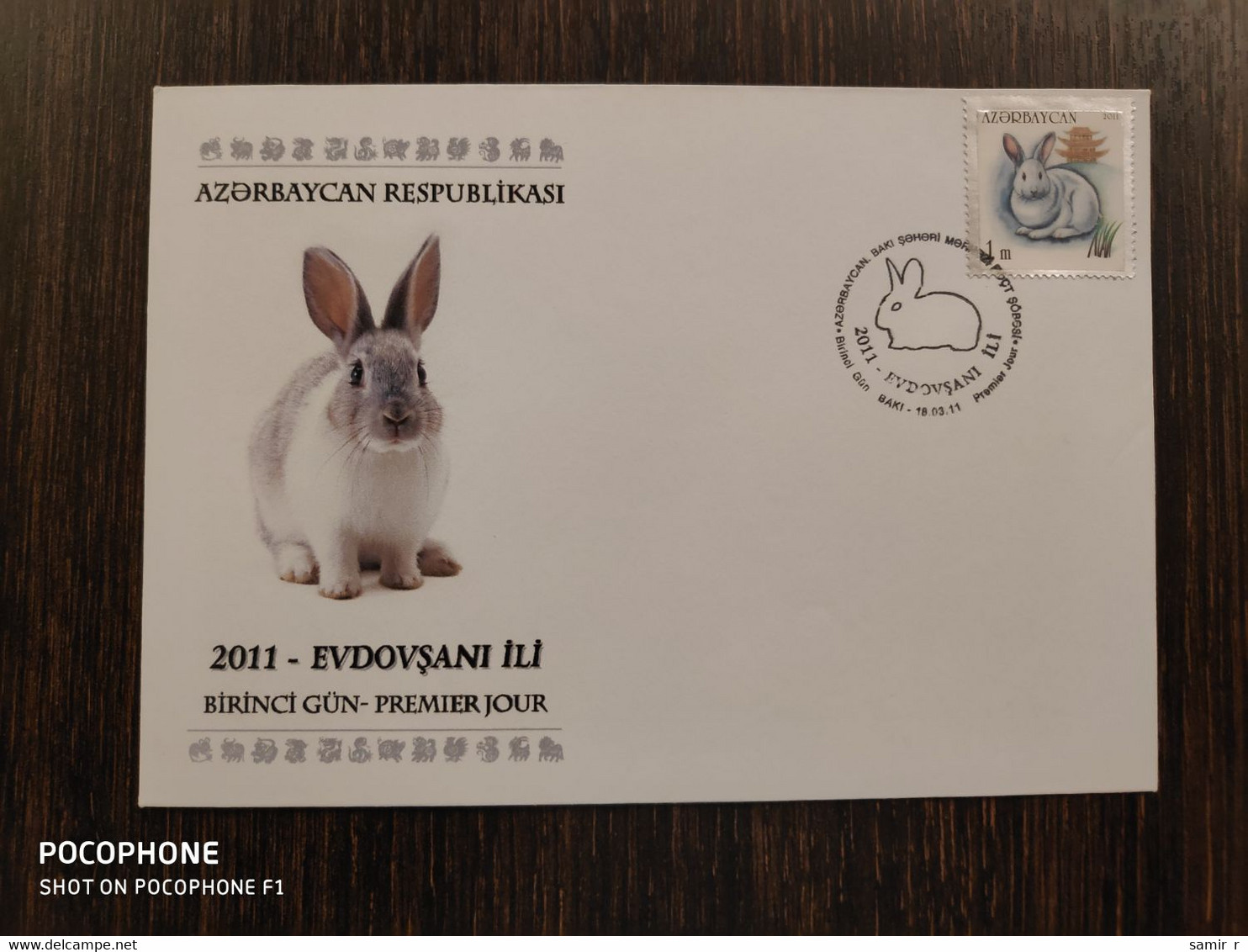 2011 FDC Azerbaijan Year Of Rabbit - Azerbeidzjan