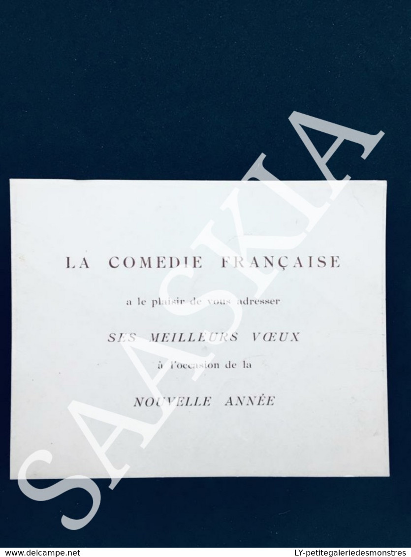 #VP70 - La Comédie Française Meilleurs Voeux Nouvelle Année - Plaisir Faire Part - Theatre, Fancy Dresses & Costumes