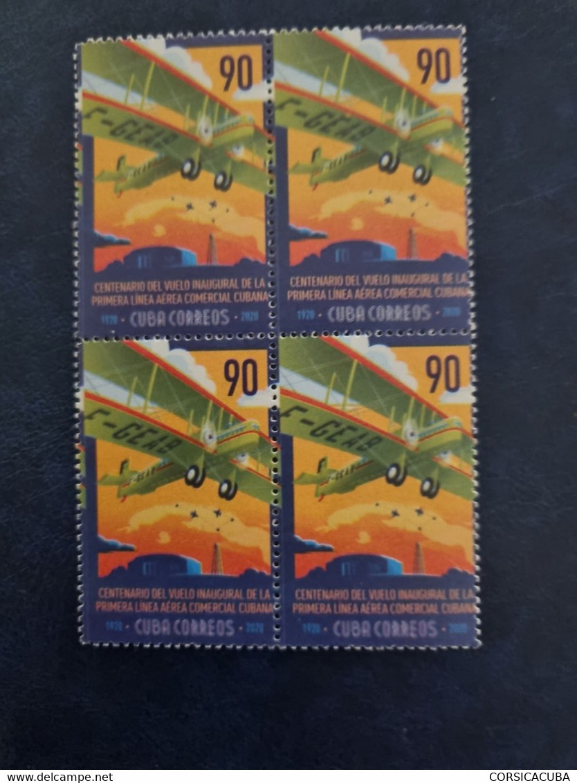 CUBA  NEUF  2020   1er  LINEA  AEREA  COMERCIAL  //  PARFAIT  ETAT //  1er  CHOIX  // - Neufs