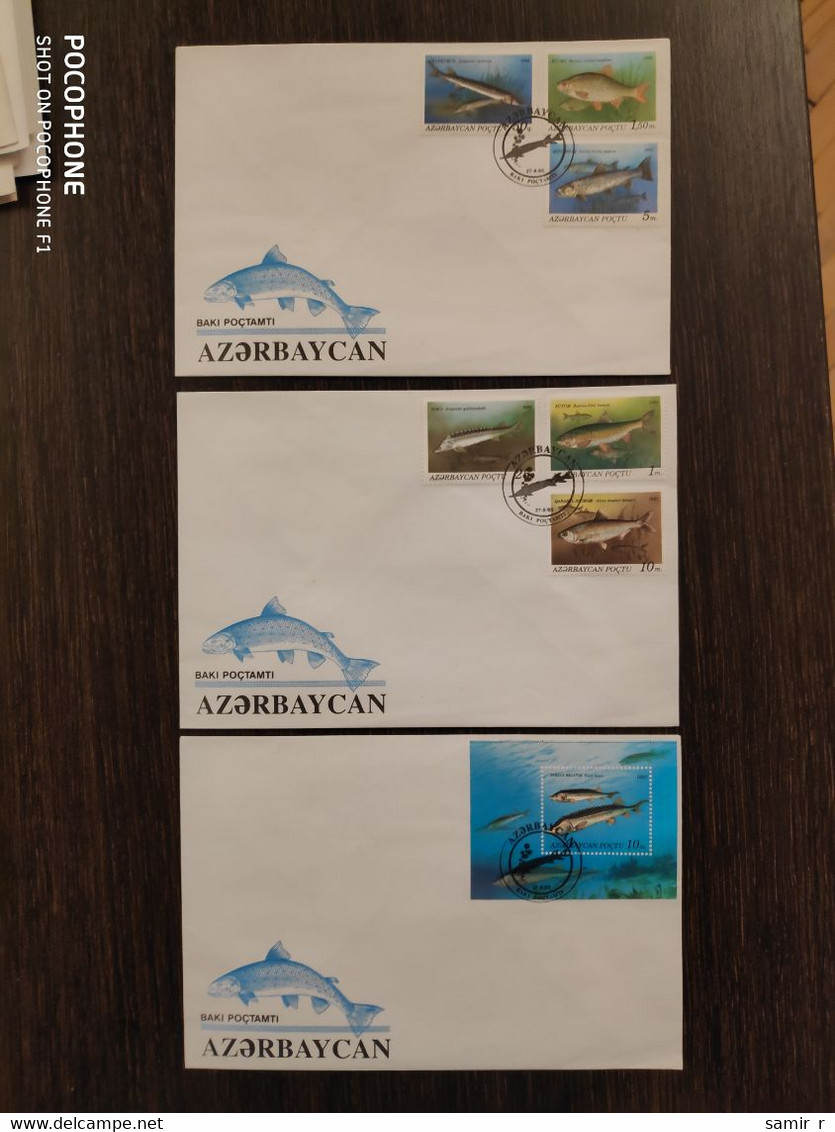 1993 FDC Azerbaijan Fishes - Azerbaïjan