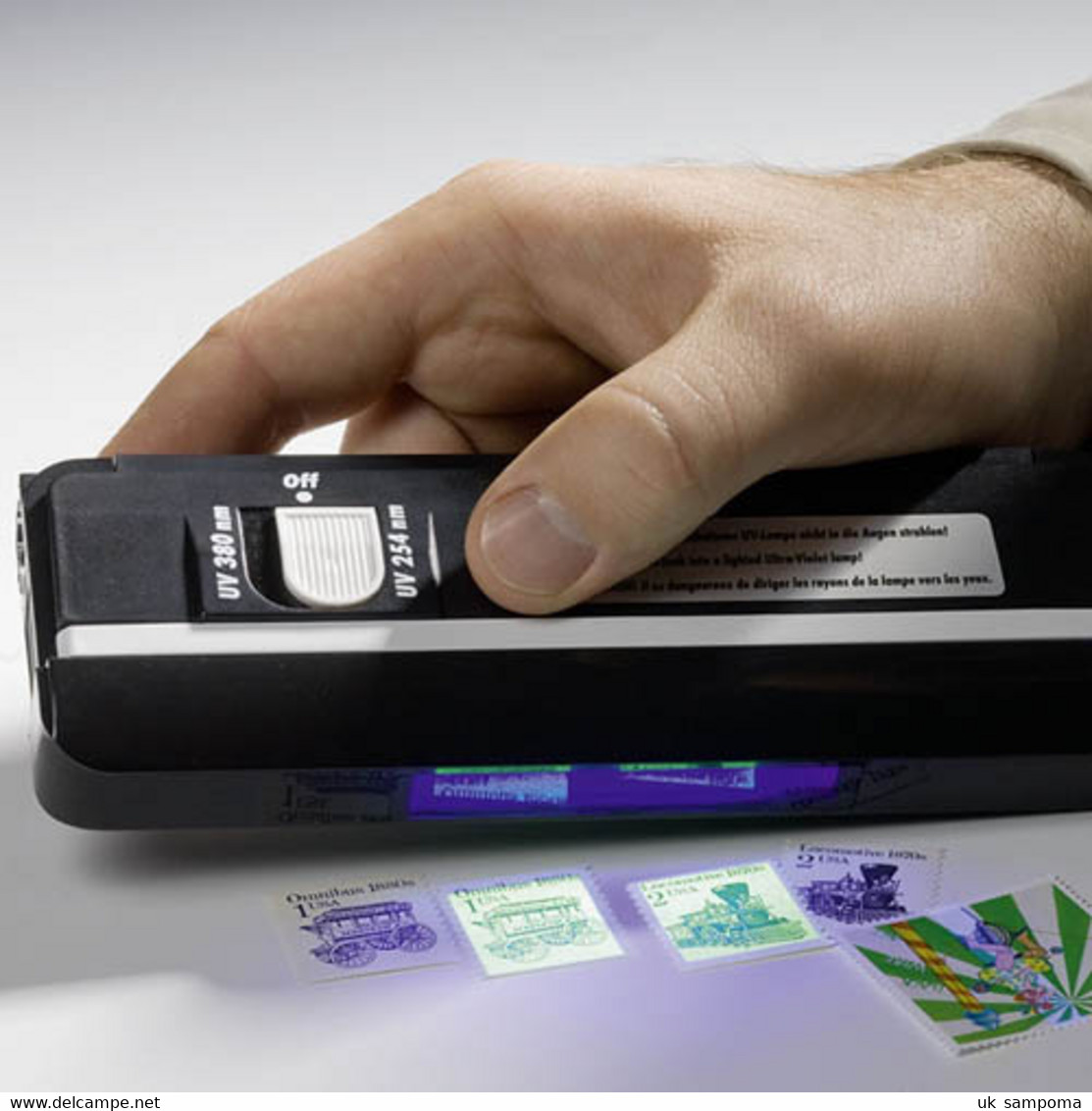 Portable Double-UV Lamp To Determine Fluorescne And Phosphorescence - Stamp Tongs, Magnifiers And Microscopes