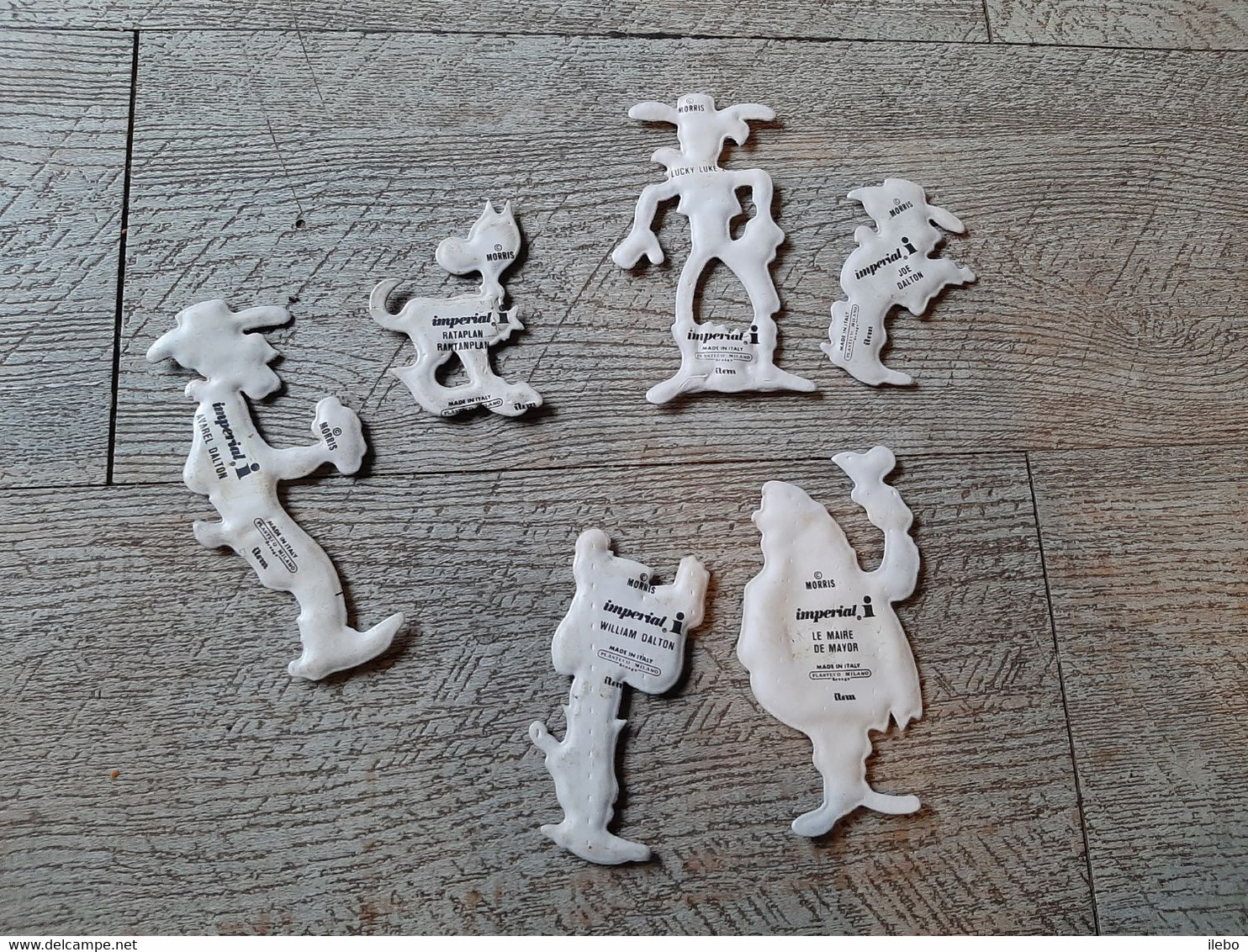 6 Figurines Lucky Luke Dalton Rantanplan  Morris Publicité Impérial Oxo Italy Rare Figurine Vintage Rare - Figurine In Plastica