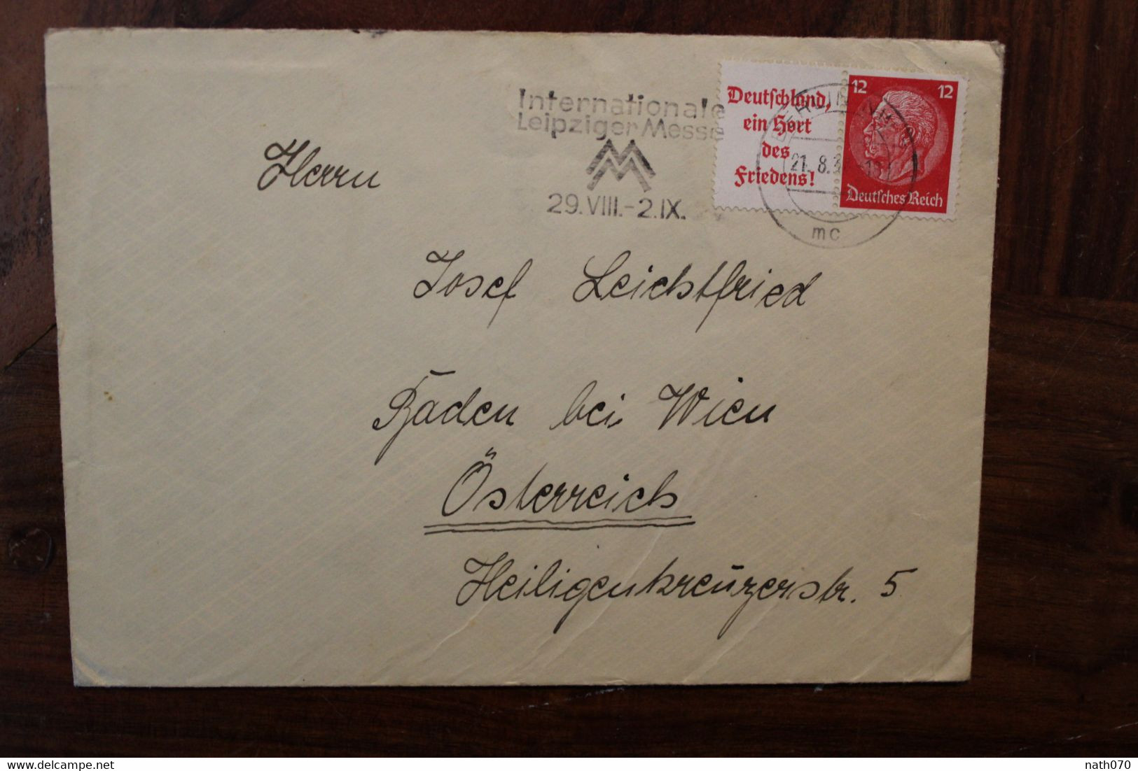 1938 Leipziger Messe Dt Reich Allemagne Cover Allemagne - Lettres & Documents