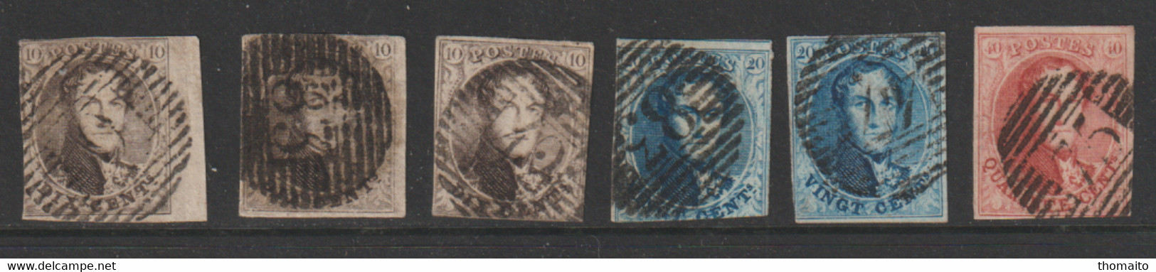 België-Belgique -  Epauletten/Medaillons - Lot - Tussen OBP/COB 1 - 11 - 1849-1865 Medallions (Other)