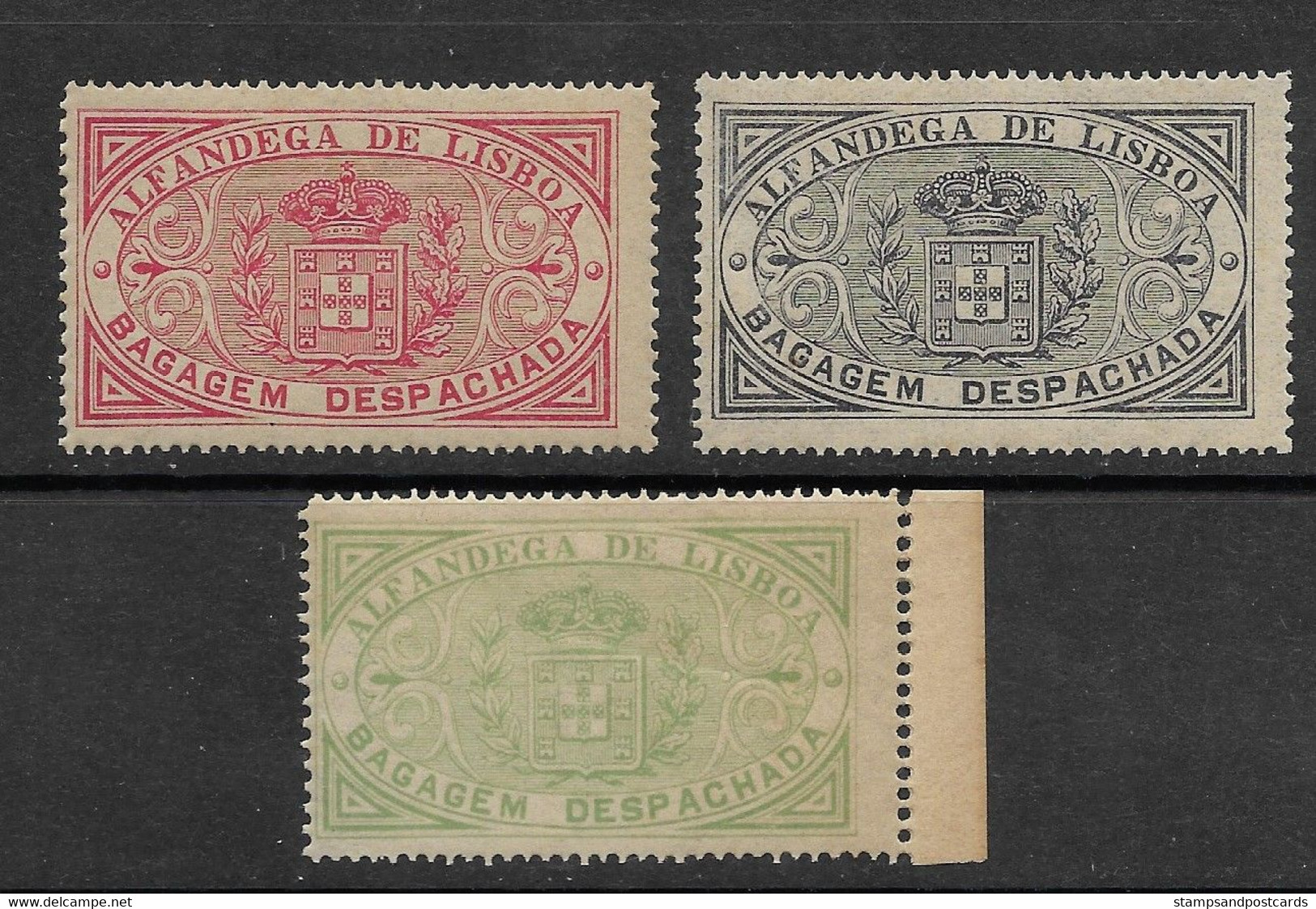 Portugal Timbres Fiscaux 1906 Bagage Douane De Lisbonne Revenue Stamps Sheet Lisbon Customs Checked Luggage - Nuevos