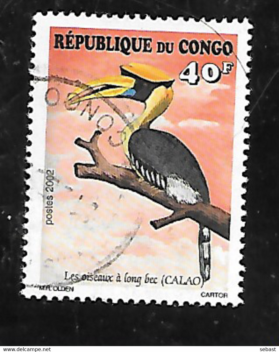 TIMBRE OBLITERE DU CONGO BRAZZA DE 2002 N° MICHEL 1753 TRES RARE - Afgestempeld