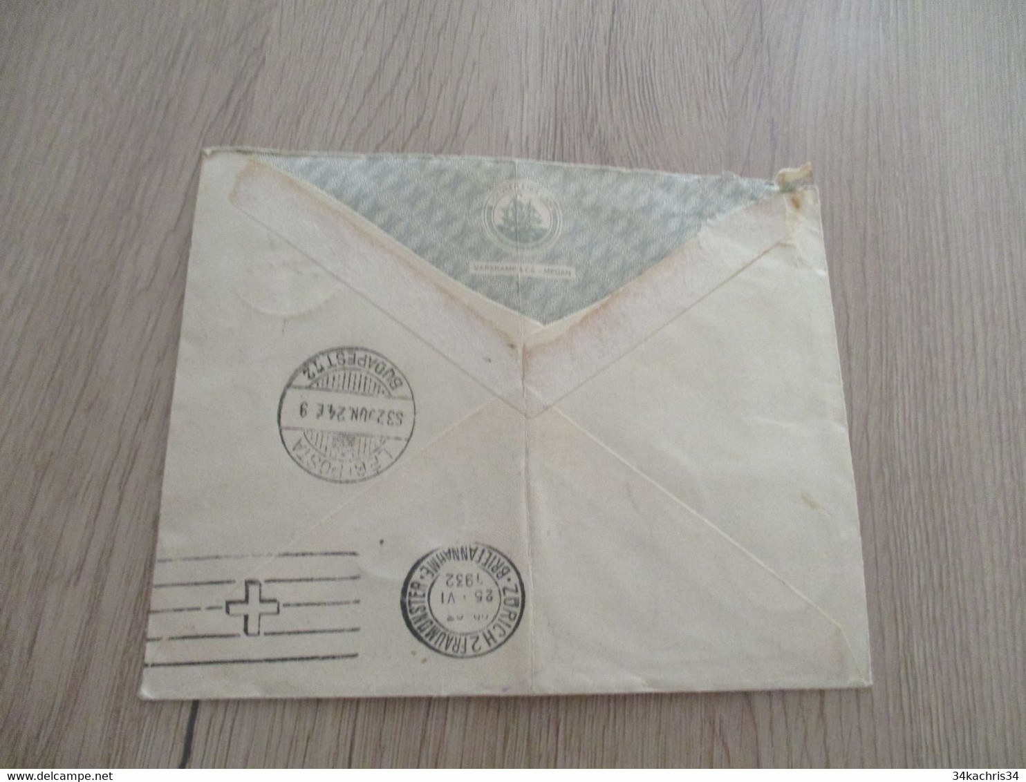 Lettre Pays Bas Nederland Indie En Recommandé Laboehhanbilik Old Stamps Par Avion   1932 - Indie Olandesi