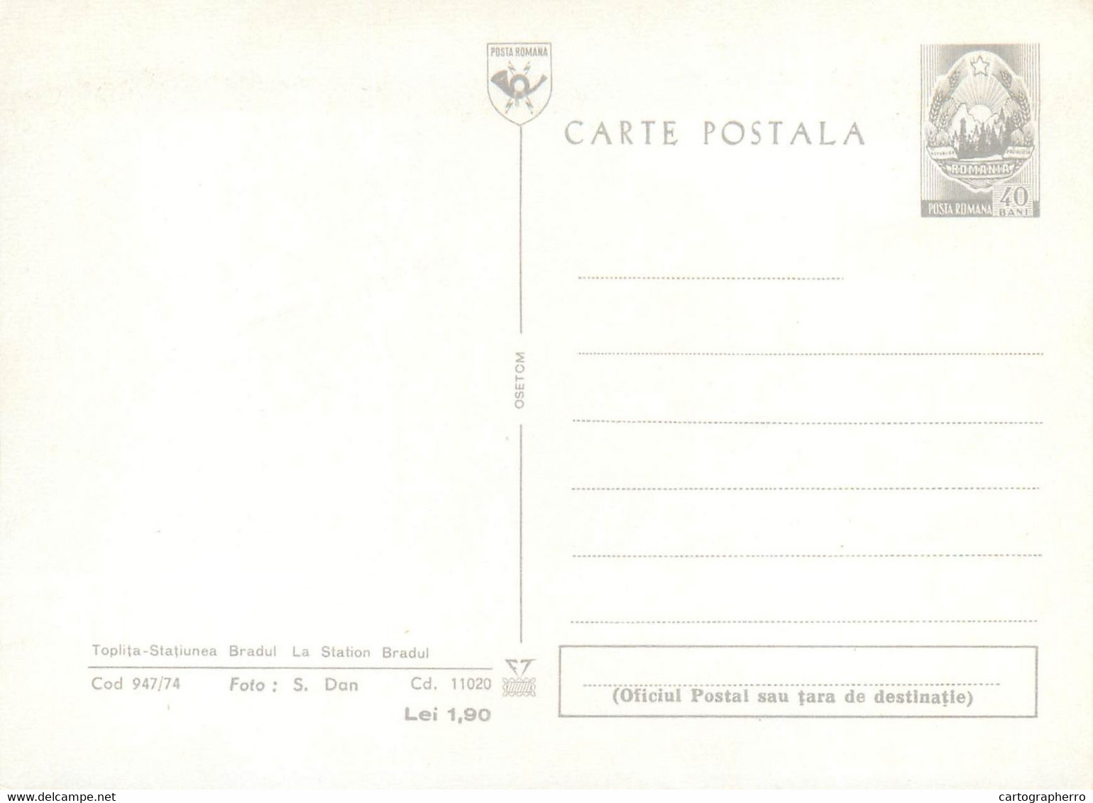 Postcard Romania Vedere Toplita Statiunea Bradul - Romania
