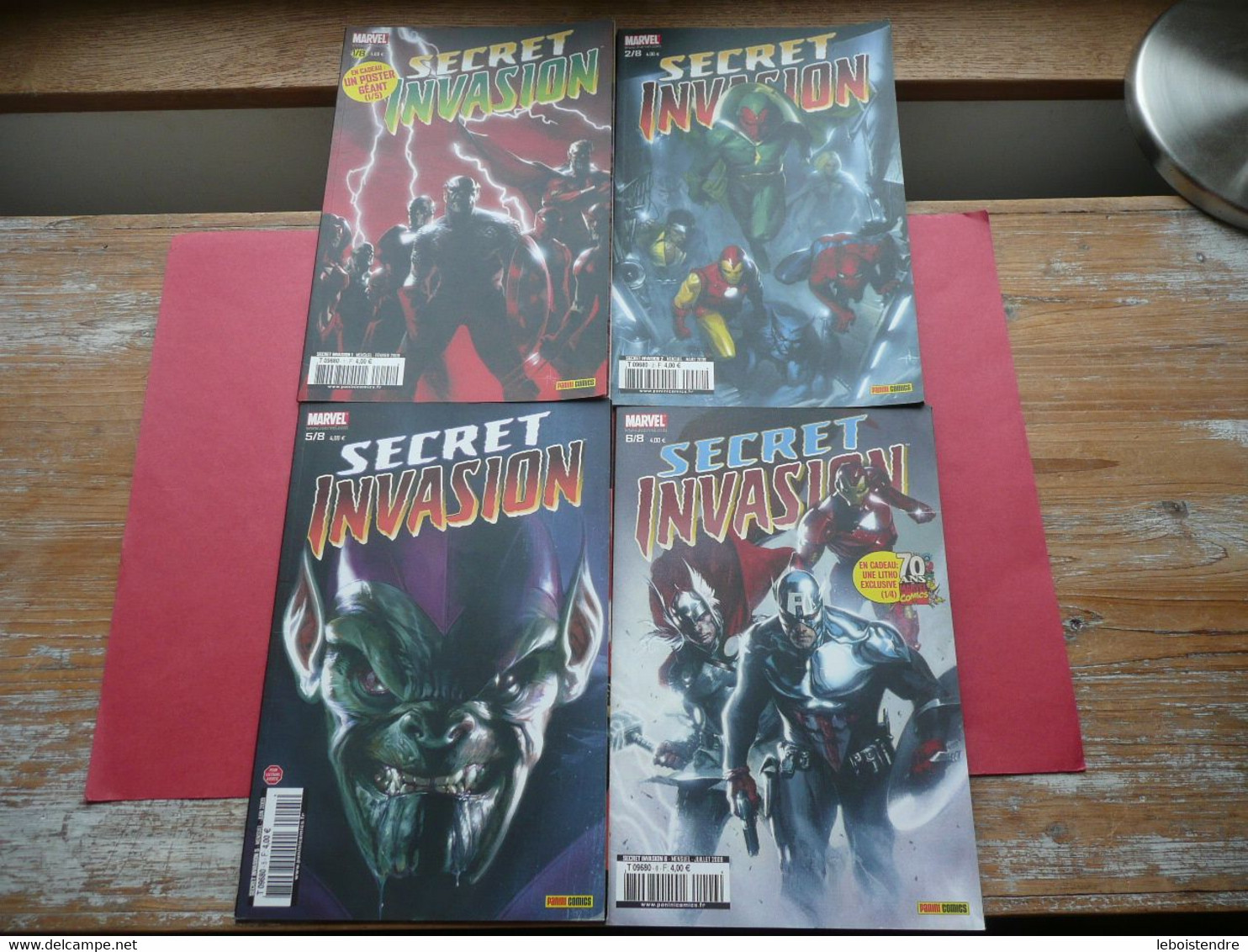 LOT 4 SECRET INVASION N° 1 + 2 + 5 + 6 DE FEVRIER A JUILLET 2009  MARVEL COMICS PANINI FRANCE - Marvel France