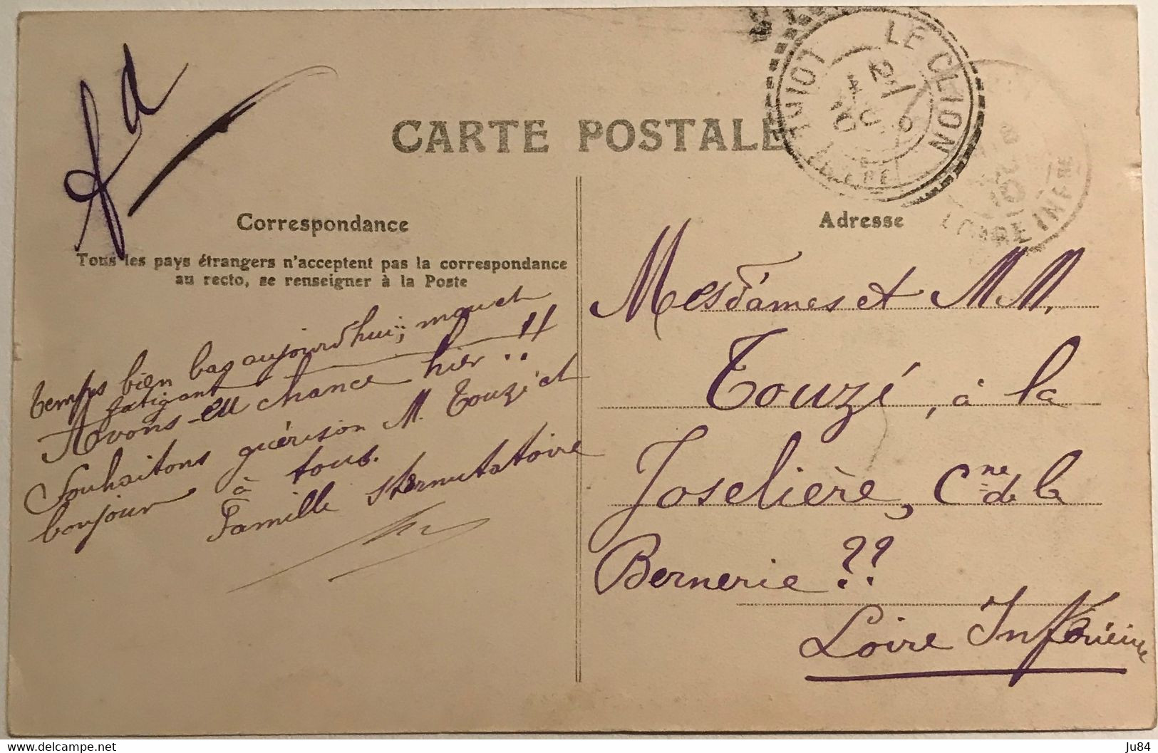 Loire Atlantique - La Plaine Préfaille - La Roche Percée - AMbulant Paim à Pornic - Carte Postale Pour La Loire - 1910 - La-Plaine-sur-Mer