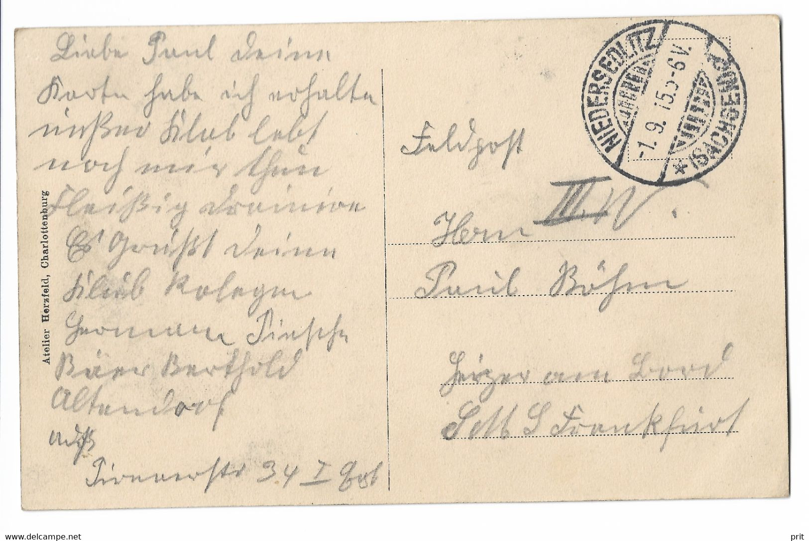 A.Maschke Meisterringer German Wrestler 1915 Used Real Photo Postcard. Publisher Atelier Herzfeld Charlottenburg - Ringen