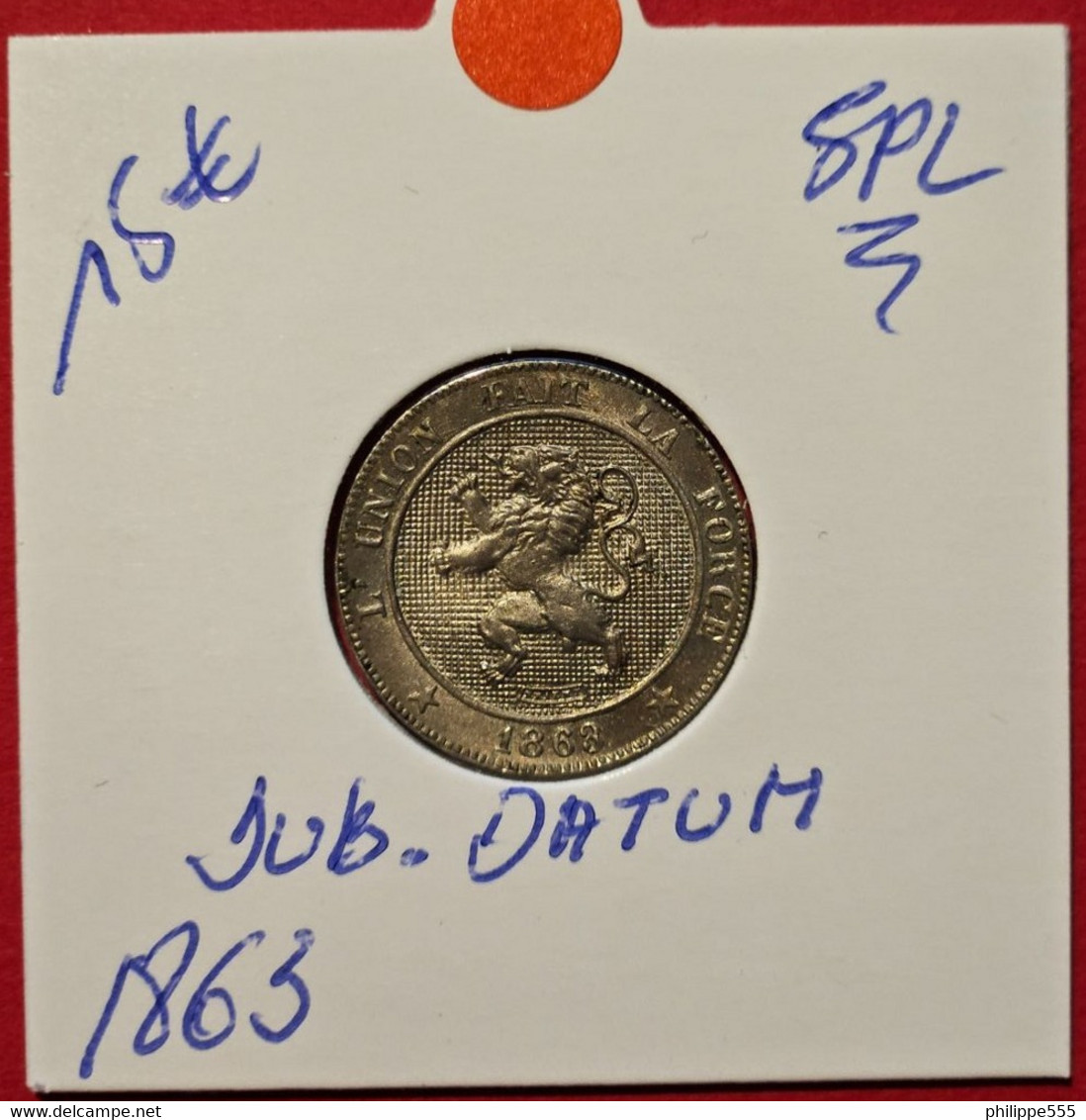 5 Cent 1863 Met Dubbele Datum - 5 Centimes