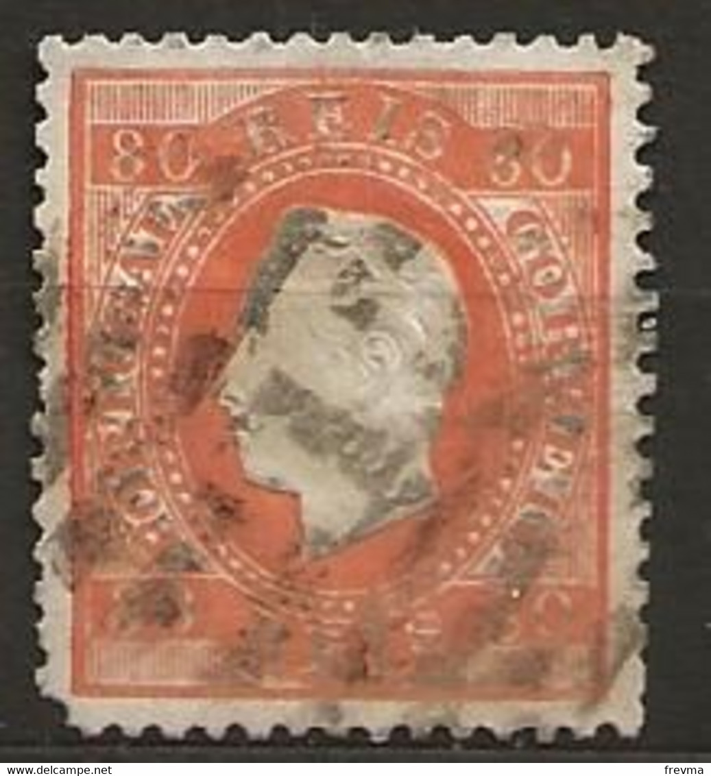 Timbre Portugal 80 R 1867 - Gebruikt