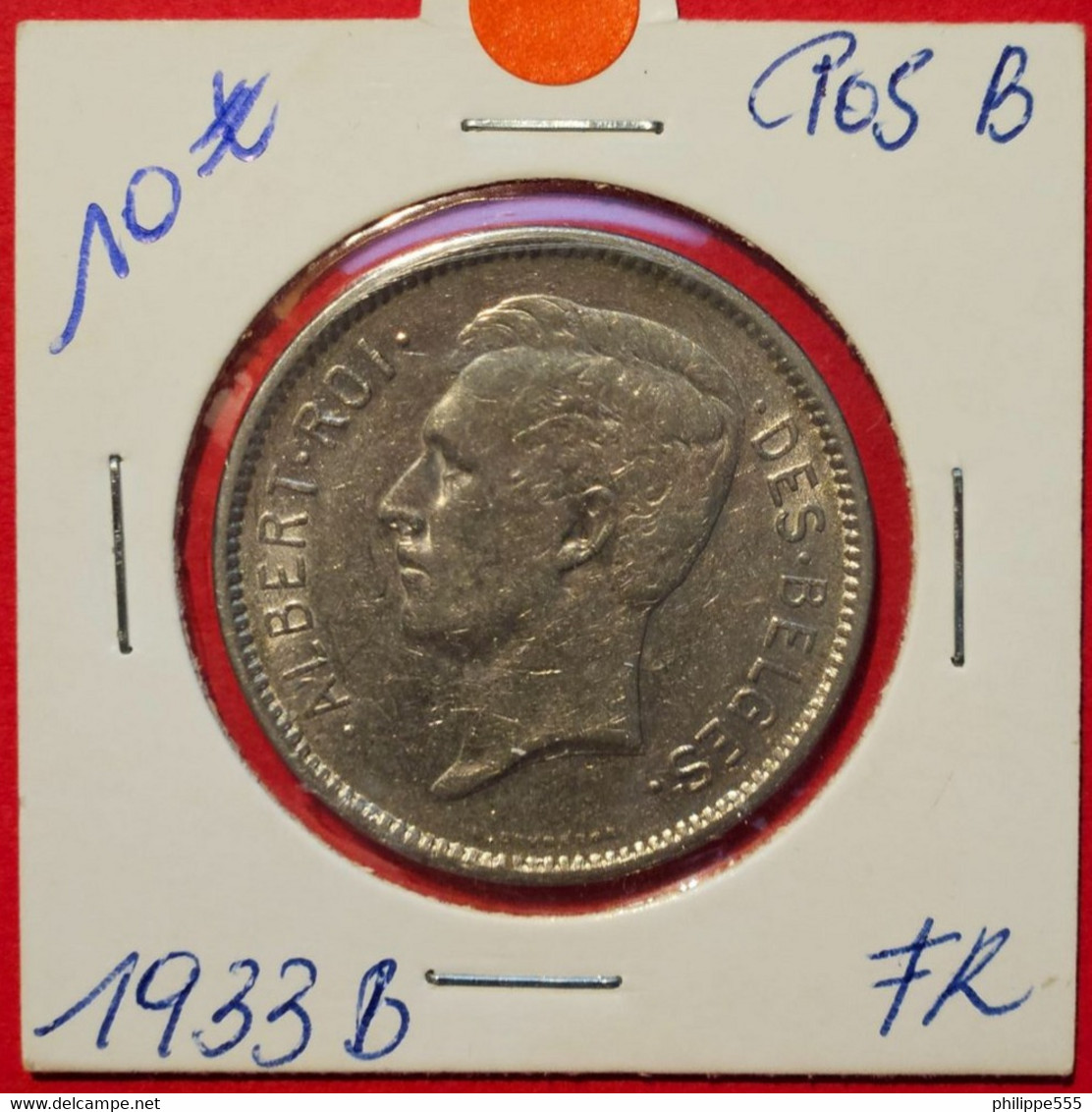 5 Francs 1933 Fr Pos B - 5 Francs & 1 Belga