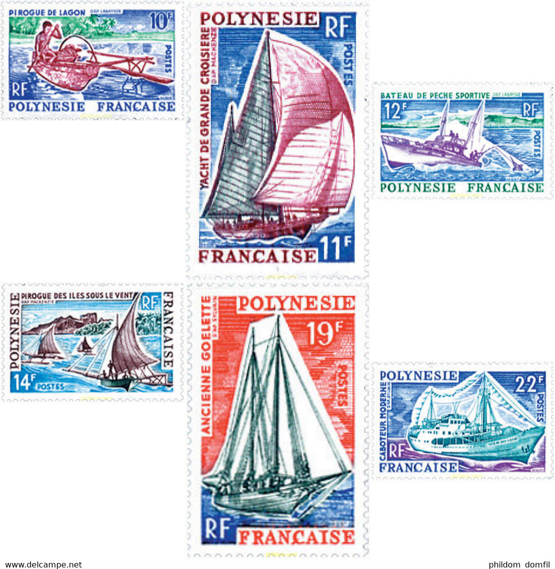 43501 MNH POLINESIA FRANCESA 1966 BARCOS - Gebruikt