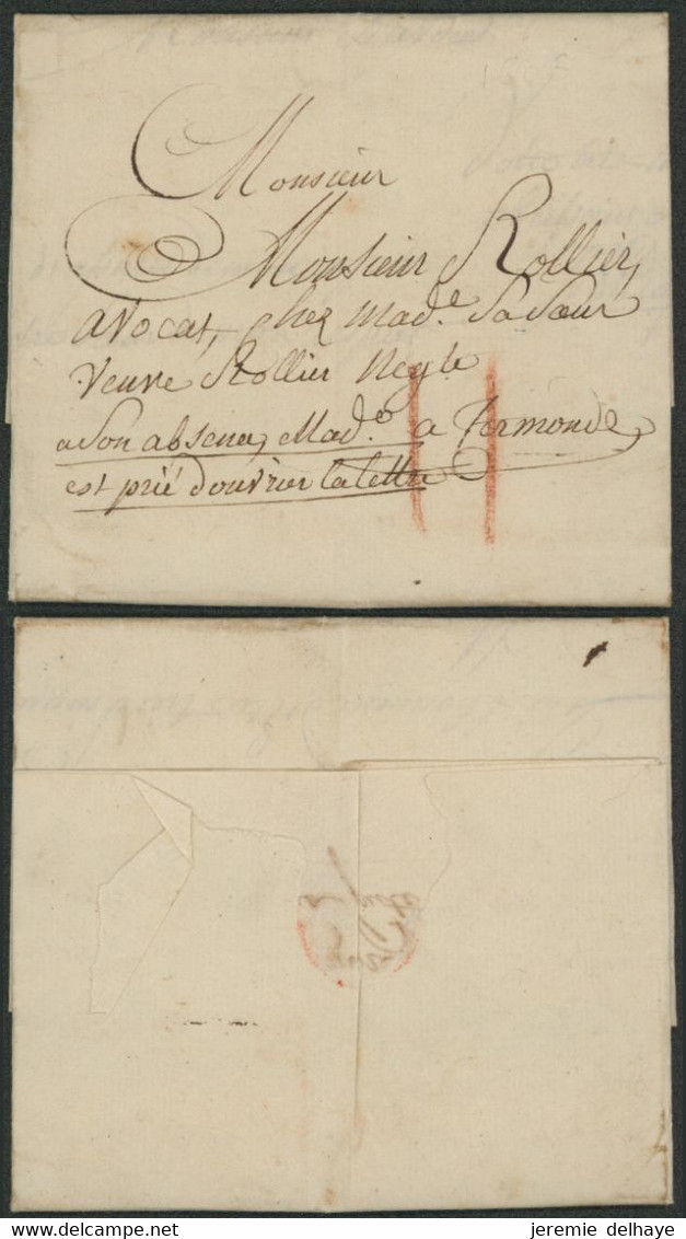 Précurseur - LAC Datée De Gand (1806) Sans Marque De Départ, Port II à La Craie Rouge (par Messager) > Termonde - 1714-1794 (Paises Bajos Austriacos)