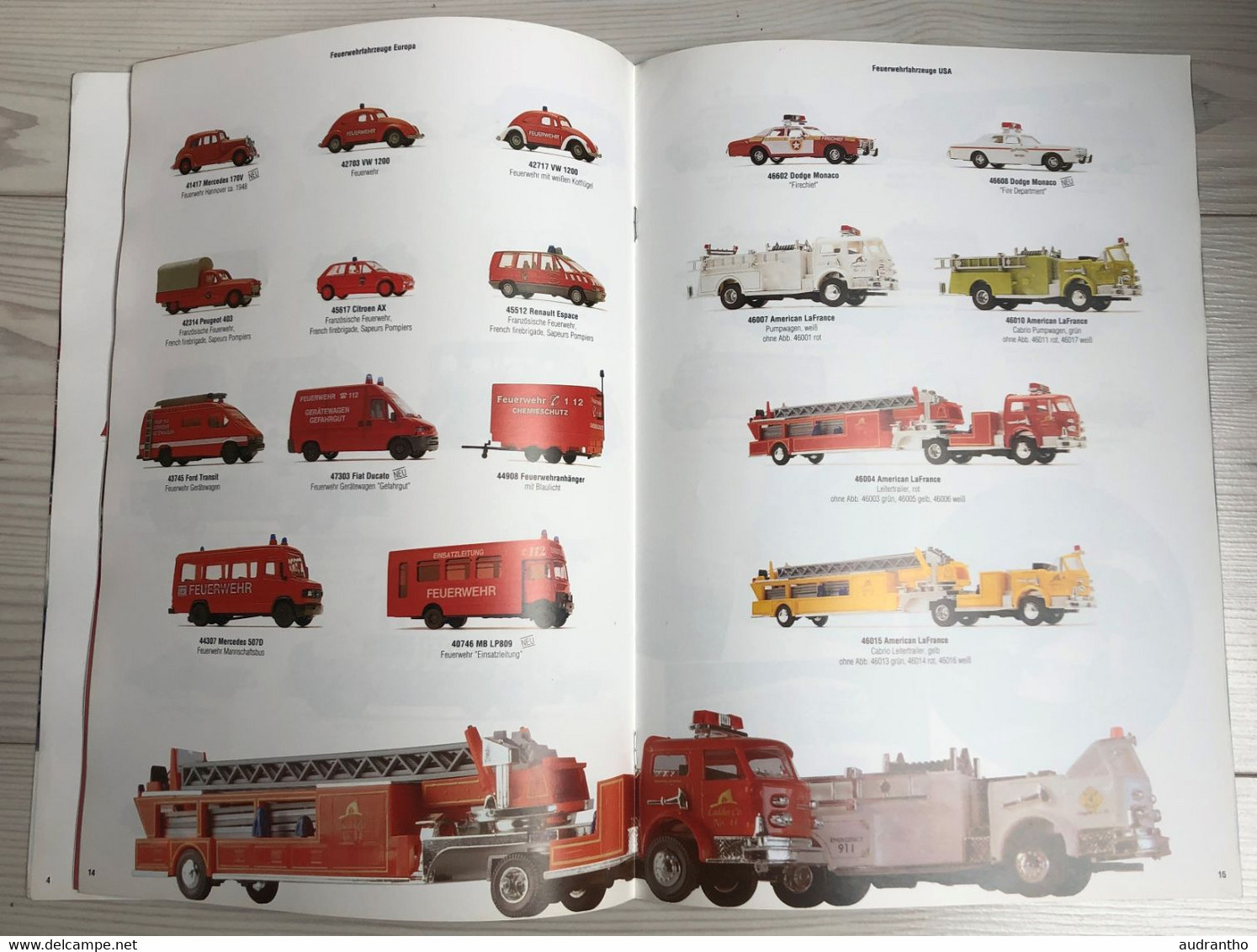 Ancien Catalogue Publicitaire Busch Automodelle - Modélisme Automobile - Camions Pompiers - Fourgonnette CITROEN - Autres & Non Classés