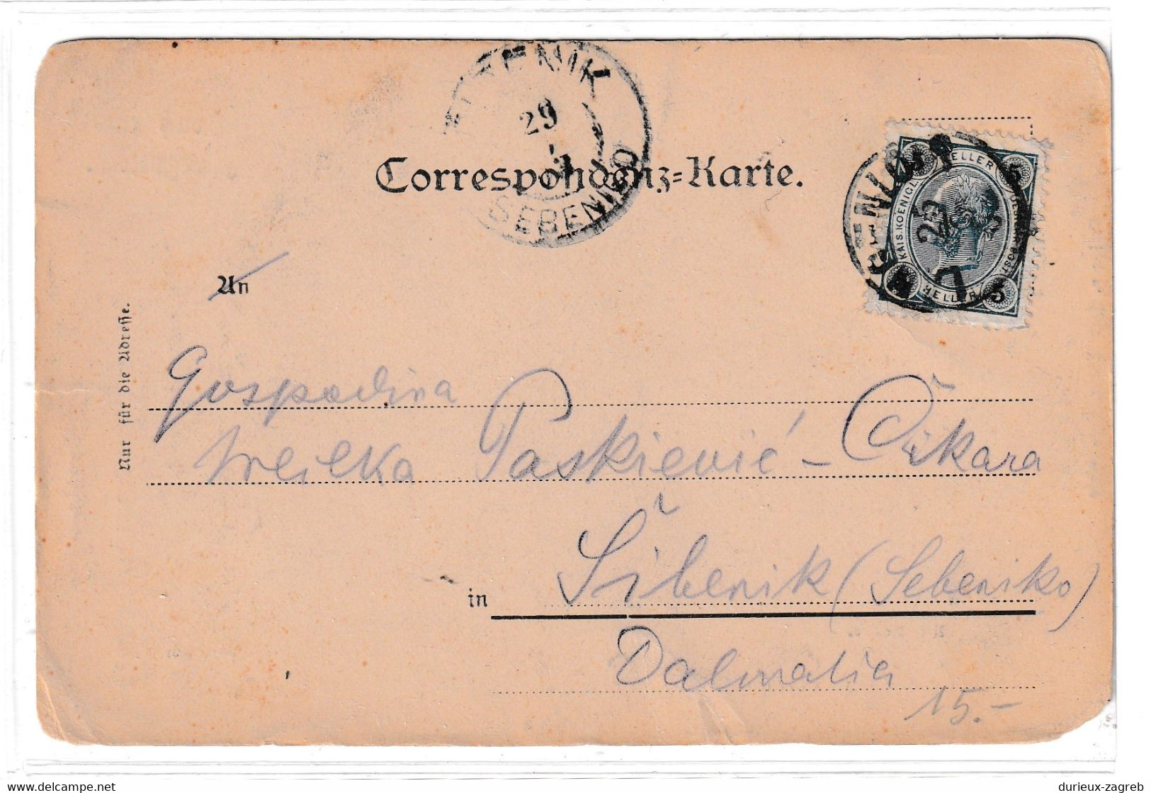 Gruss Aus Langenlois, Alte Brücke Old Postcard (Verlag V. Ferd. Mayr) Posted 1903 Langenlois To Šibenik Sebenico B230205 - Langenlois
