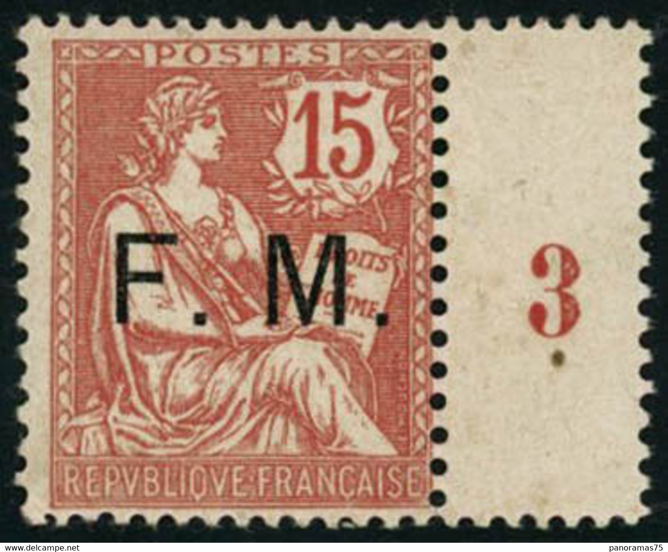 ** N°2 15c Vermillon - TB - Francobolli  Di Franchigia Militare