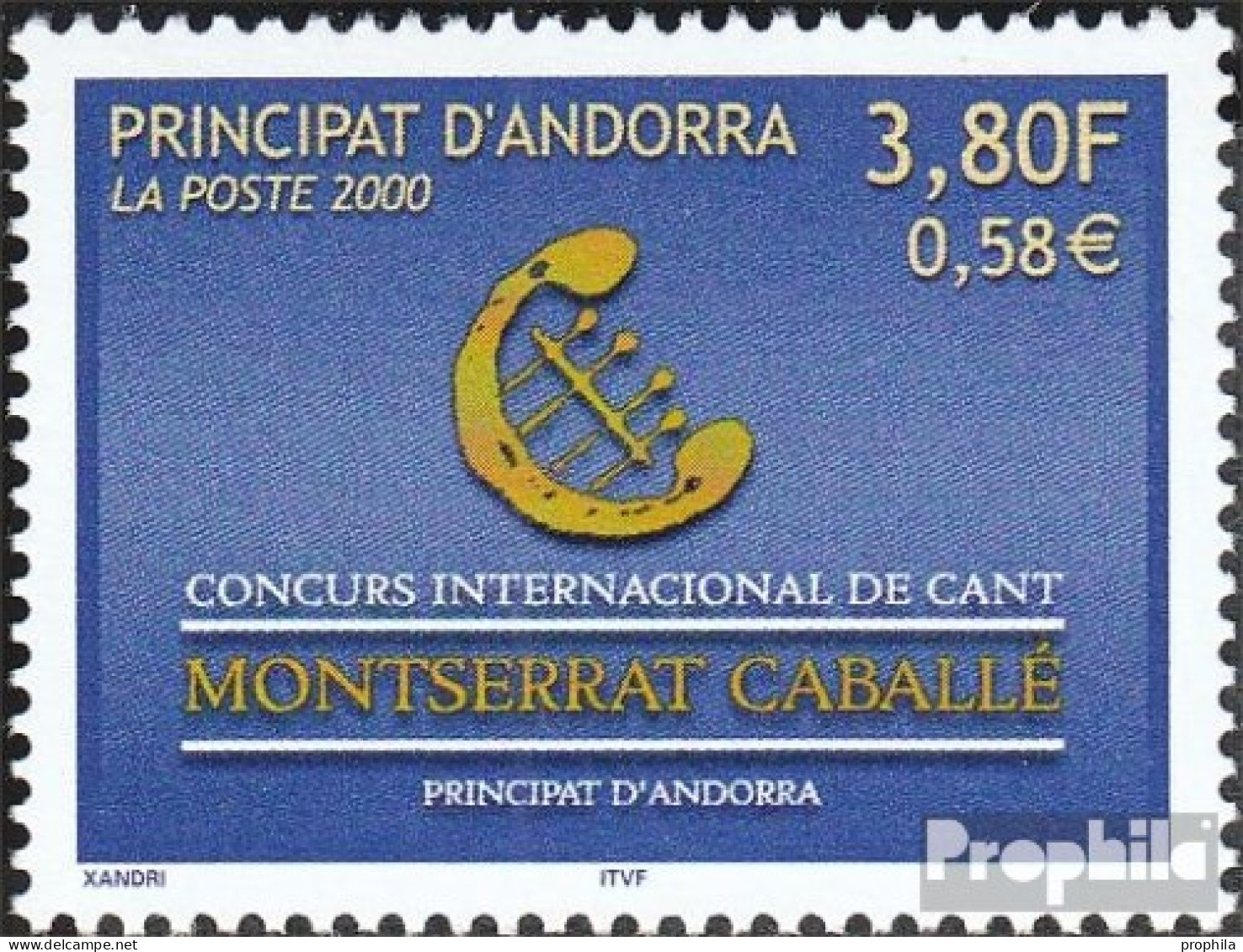 Andorra - Französische Post 549 (kompl.Ausg.) Postfrisch 2000 Gesang - Carnets