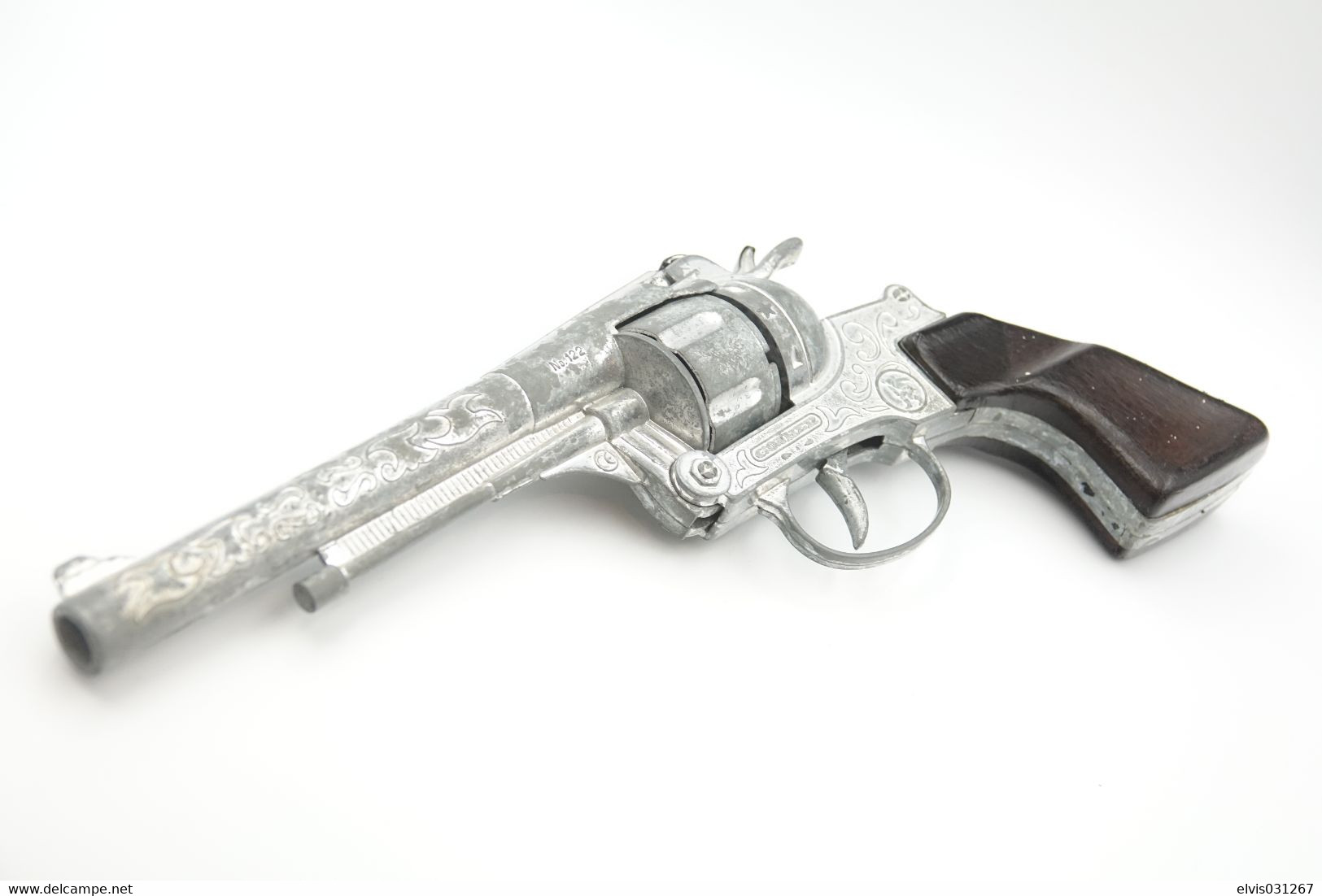 Vintage TOY GUN : GONHER NO. 122 - L=24.5cm - 19??s - Spain - Keywords : Cap Gun - Cork Gun - Rifle - Revolver - Pistol - Armes Neutralisées