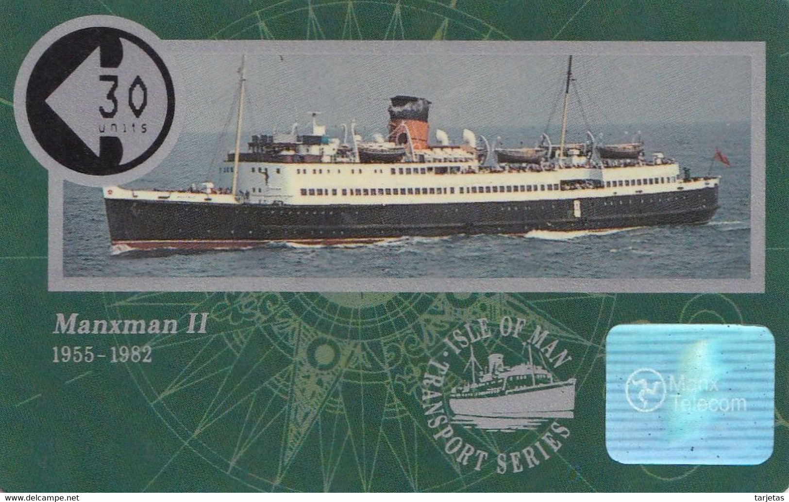 MAN-46 TARJETA DE LA ISLA DE MAN DE UN BARCO (SHIP) - Isle Of Man