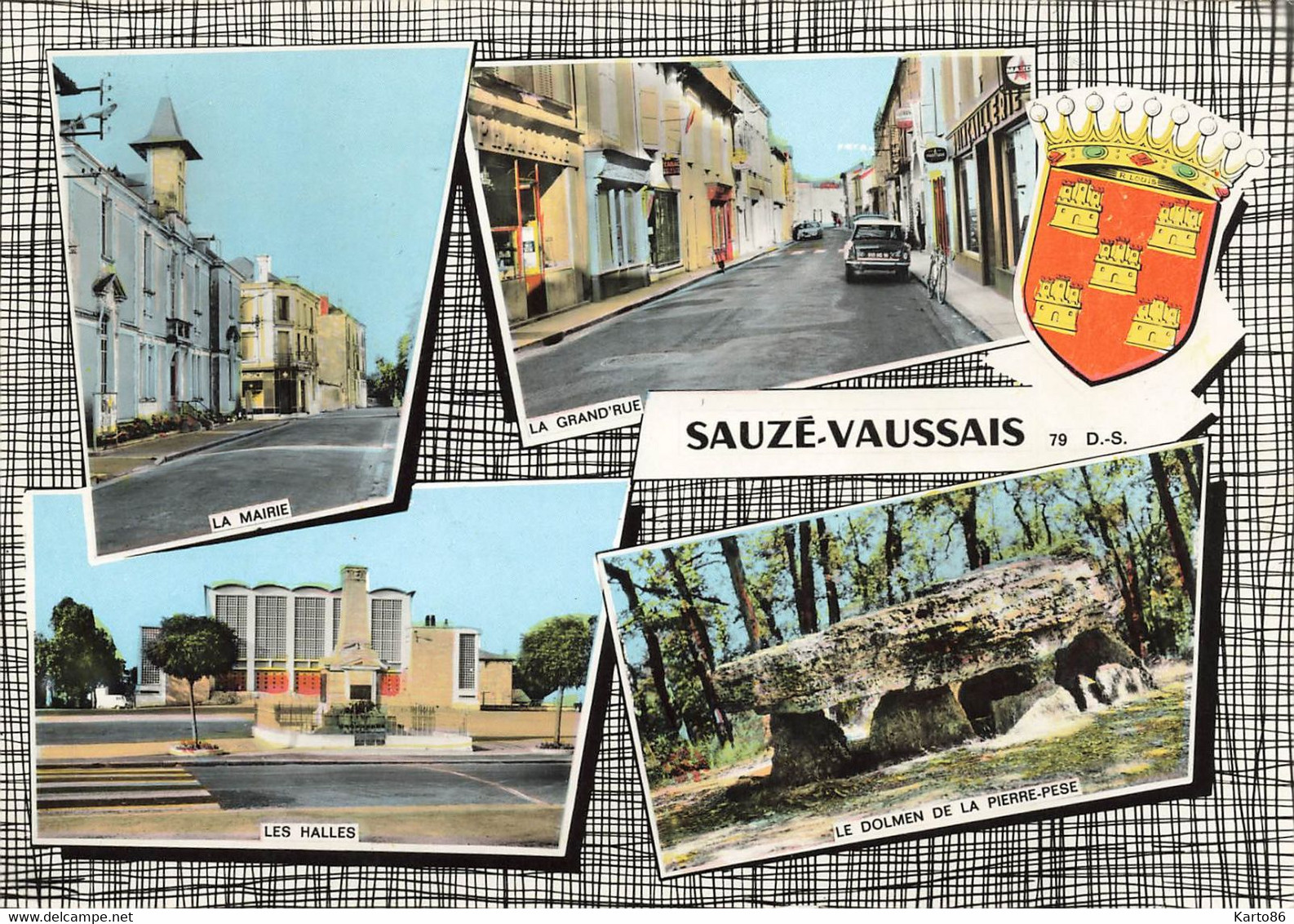 Sauzé Vaussais * Souvenir Du Village * Cp 4 Vues - Sauze Vaussais