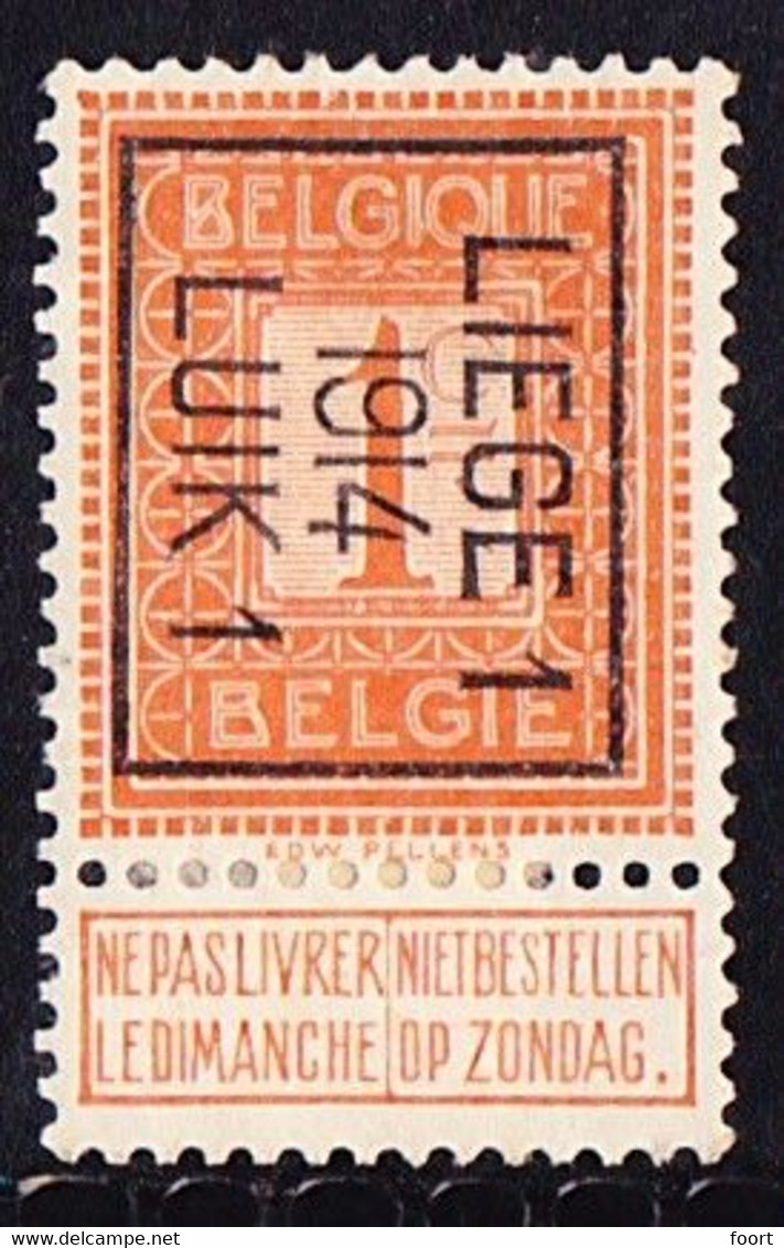 Luik 1914 Typo Nr. 48B - Typografisch 1912-14 (Cijfer-leeuw)