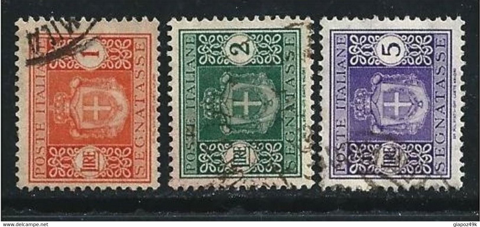 ● ITALIA  LUOGOTENENZA 1945  Segnatasse  N.° 92 . . . Usati  Cat. ? €  Fil. DA ️ Lotto N. 642 ️ - Postage Due