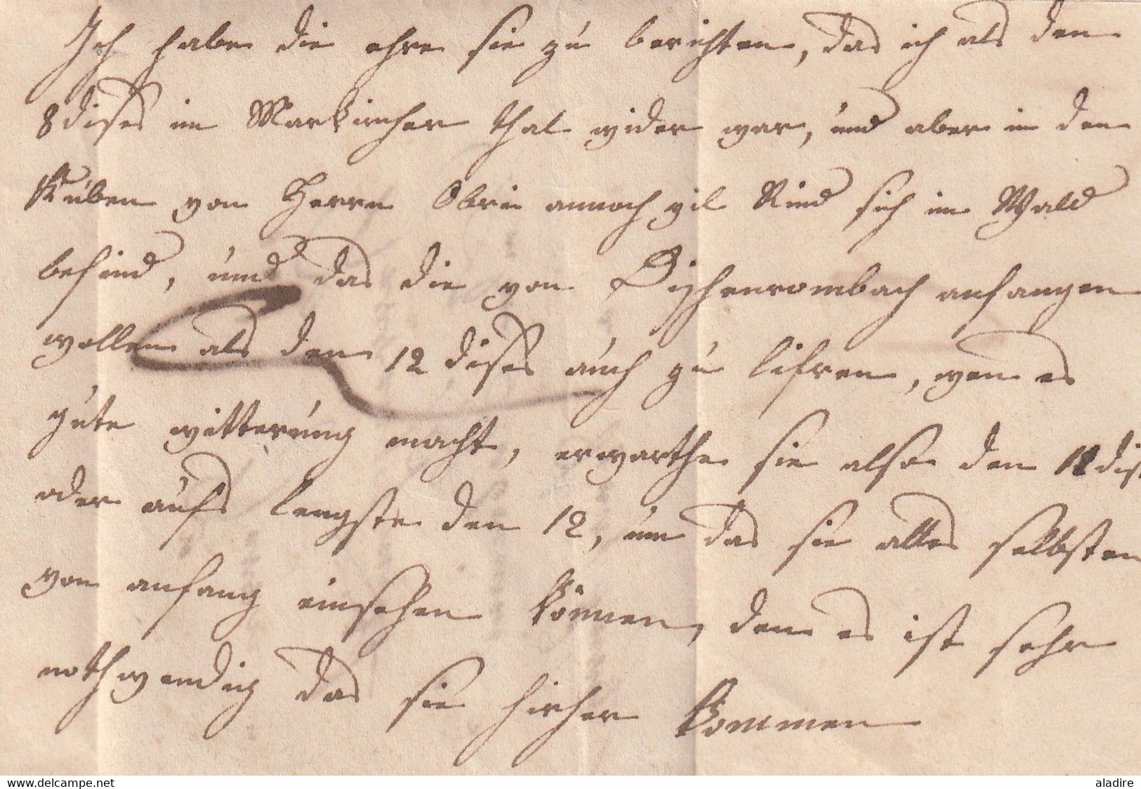 1845 - Lettre Pliée Avec Corresp En Alsacien ?  De Schlestadt Sélestat, Bas Rhin - Taxe Manuelle - Cad Arrivée - 1801-1848: Precursori XIX