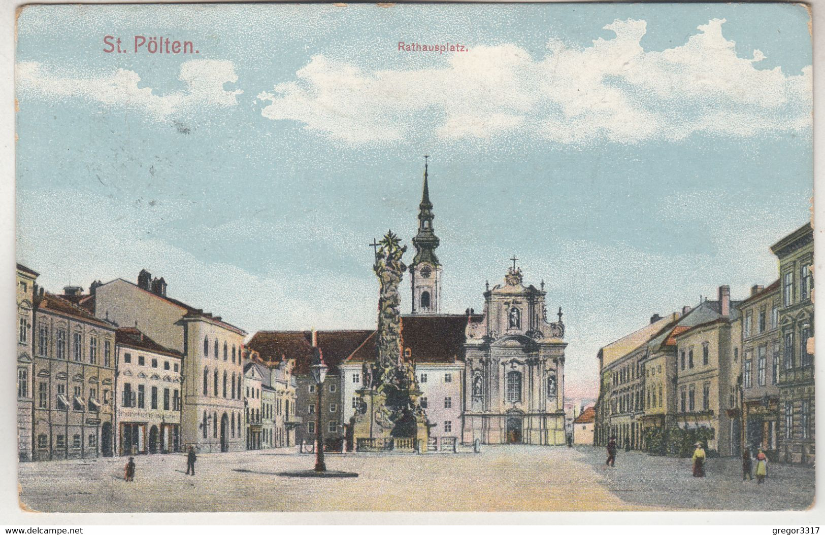 C4301) ST. PÖLTEN - Rathausplatz - ALT 1910 - St. Pölten