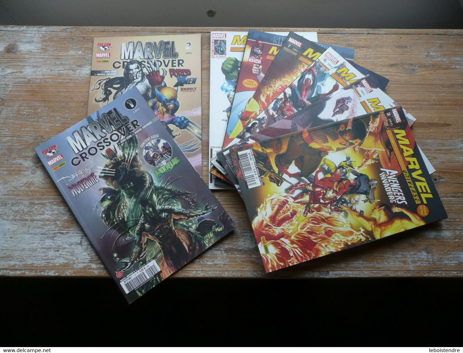 LOT 8 COMICS MARVEL CROSSOVER 1 + 2 = MARVEL UNIVERSE HORS SERIE 1 ET 2 + 3 A 5 7 10 14 2008 A 2013 MARVEL COMICS PANINI - Marvel France