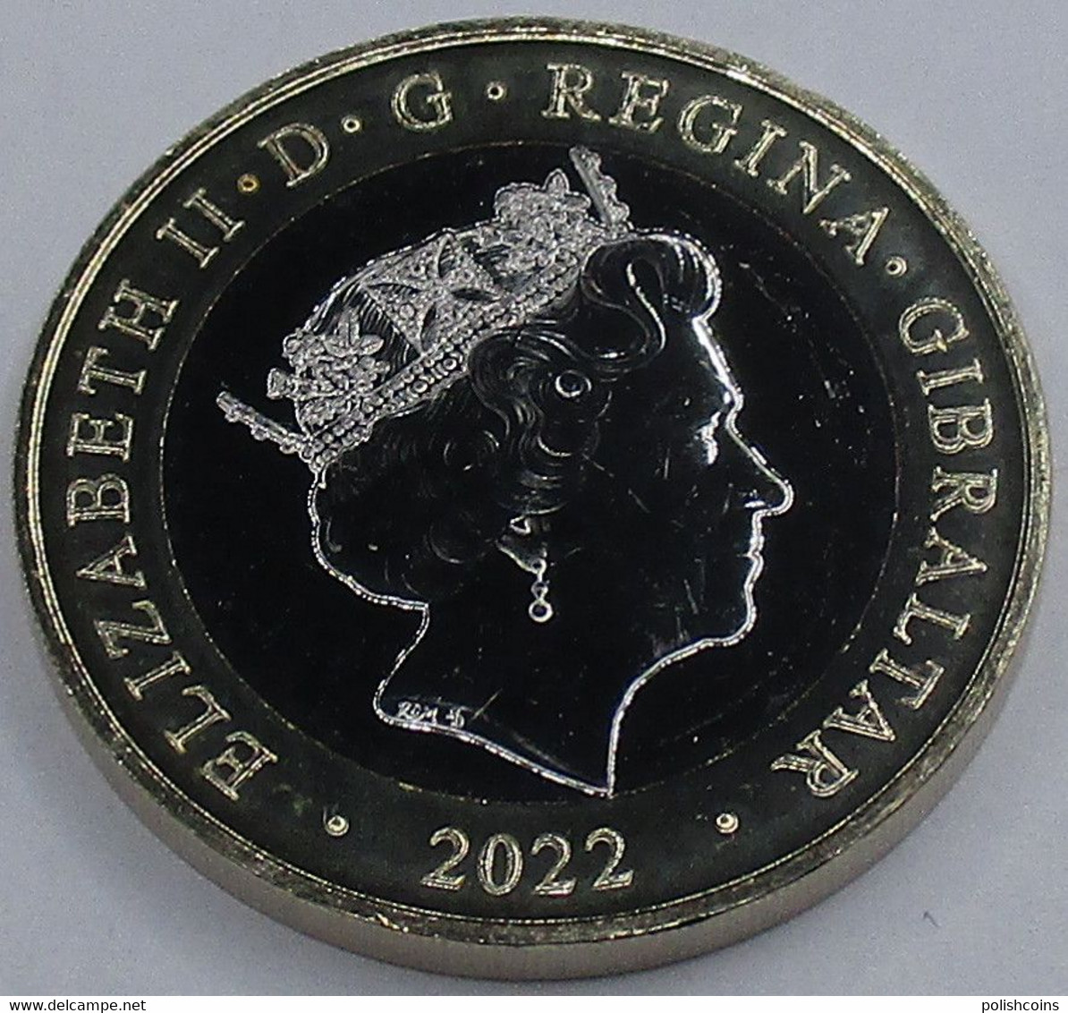 GIBRALTAR 2022 Christmas 2 Pounds UNC #bgrey - Gibraltar